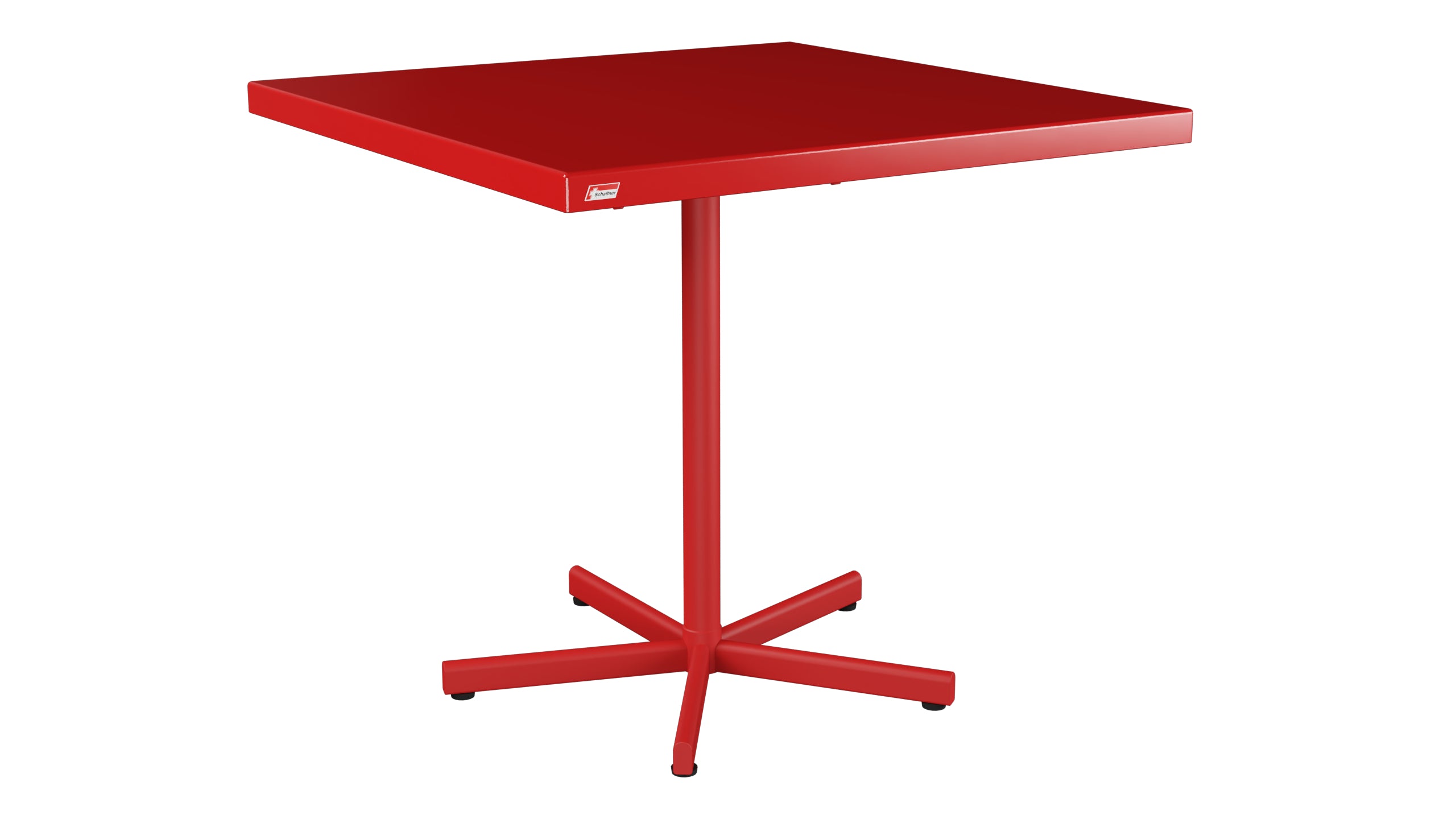 Bodensee Glasfaser-Gartentisch 80x80 klappbar in Rot präsentiert im Onlineshop von KAQTU Design AG. Gartentisch ist von Schaffner