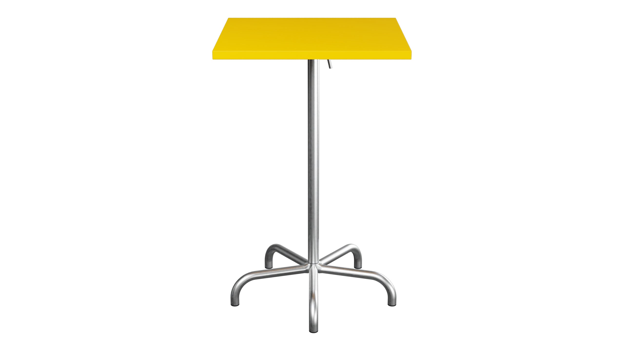 Säntis Metall-Stehtisch Outdoor 70x70 / 110 klappbar in Gelb präsentiert im Onlineshop von KAQTU Design AG. Hochtisch Outdoor ist von Schaffner