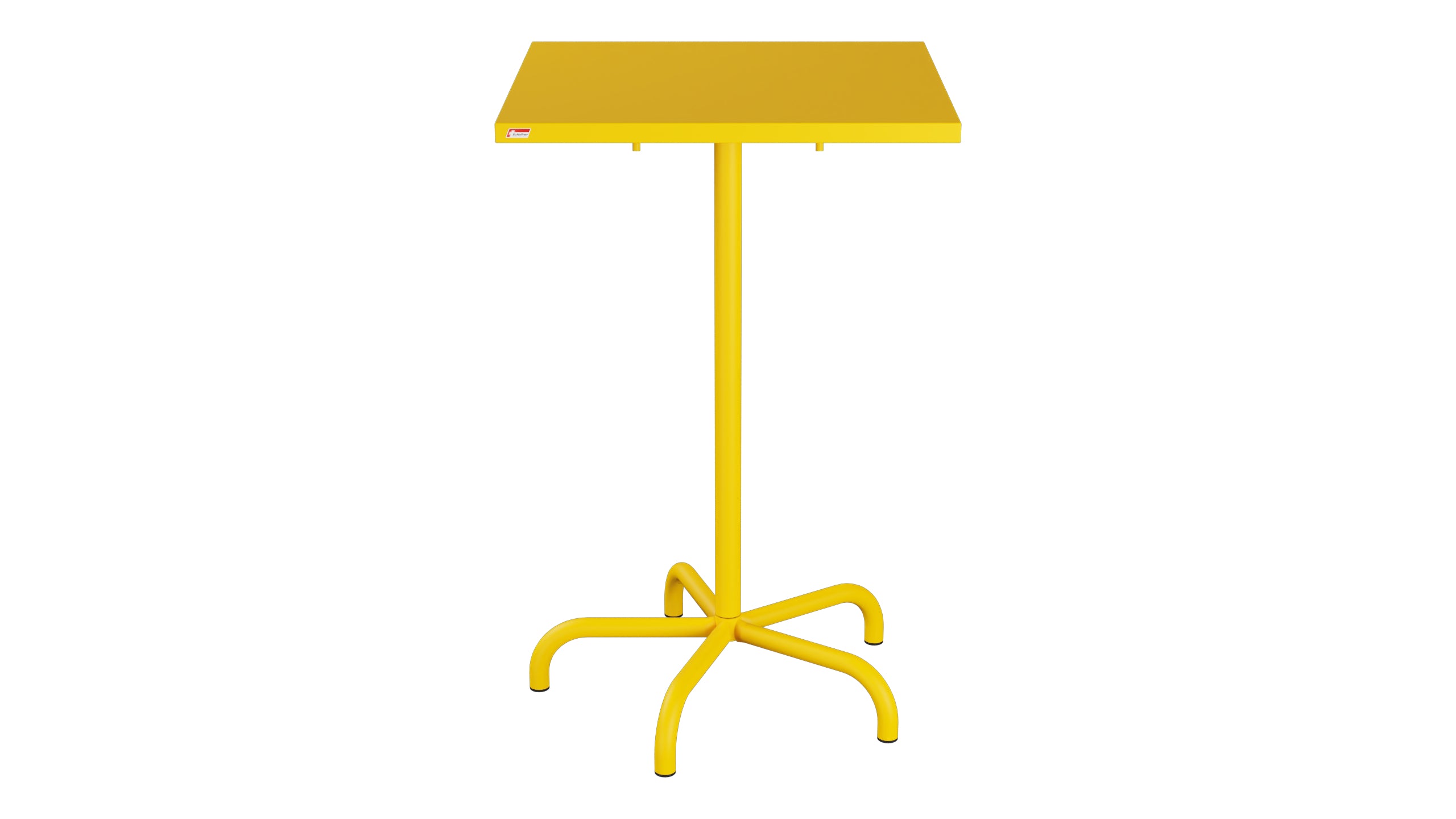 Säntis Metall-Stehtisch Outdoor 70x70 / 110 klappbar in Gelb präsentiert im Onlineshop von KAQTU Design AG. Hochtisch Outdoor ist von Schaffner