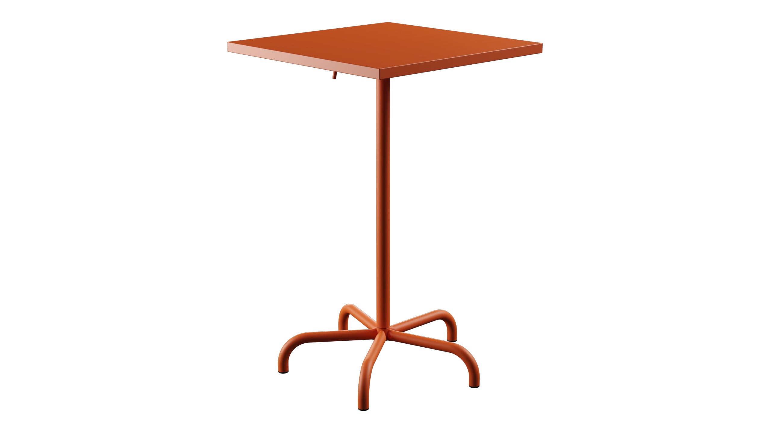 Säntis Metall-Stehtisch Outdoor 70x70 / 110 klappbar in Orange präsentiert im Onlineshop von KAQTU Design AG. Hochtisch Outdoor ist von Schaffner