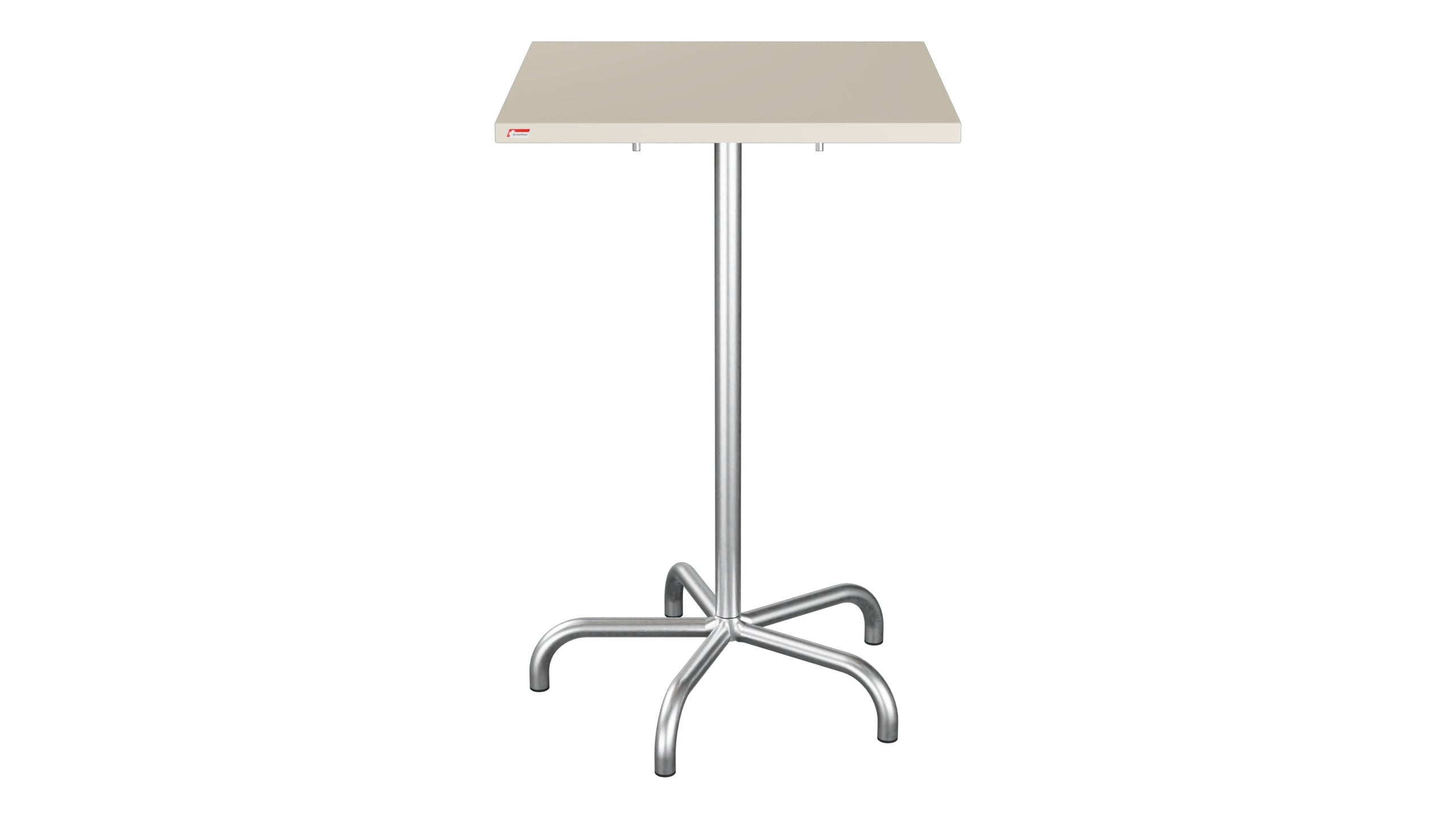 Säntis Metall-Stehtisch Outdoor 70x70 / 110 klappbar in Pastellsand präsentiert im Onlineshop von KAQTU Design AG. Hochtisch Outdoor ist von Schaffner