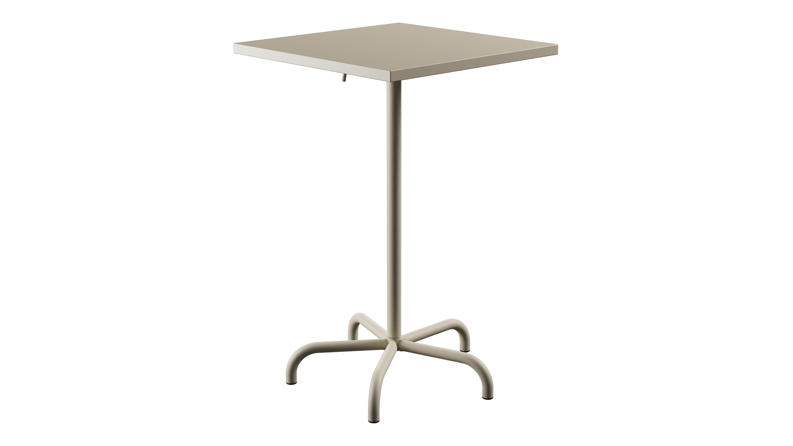 Säntis Metall-Stehtisch Outdoor 70x70 / 110 klappbar in Pastellsand präsentiert im Onlineshop von KAQTU Design AG. Hochtisch Outdoor ist von Schaffner
