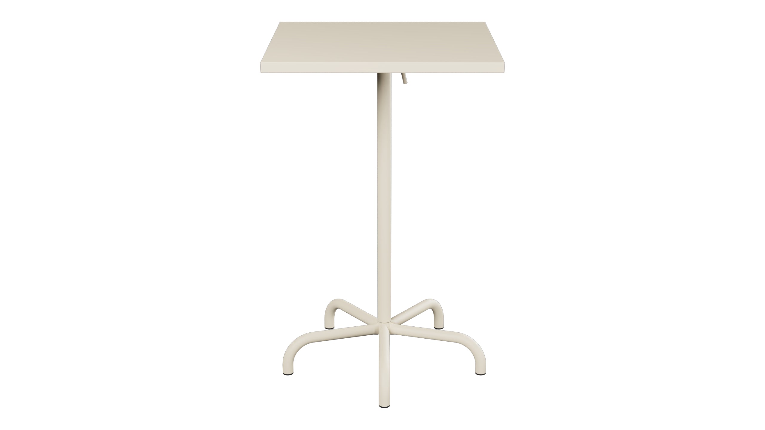 Säntis Metall-Stehtisch Outdoor 70x70 / 110 klappbar in Pastellsand präsentiert im Onlineshop von KAQTU Design AG. Hochtisch Outdoor ist von Schaffner