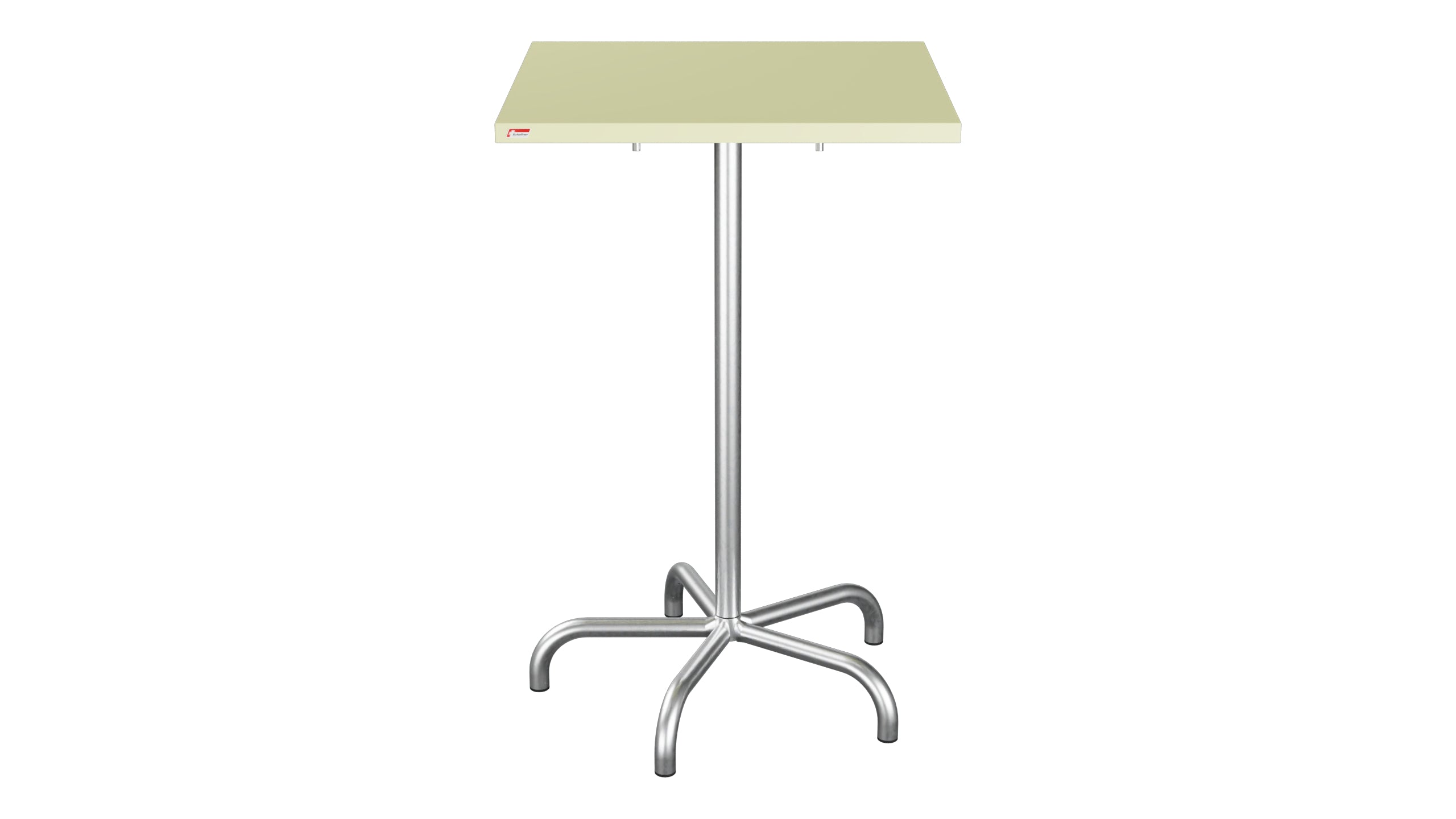 Säntis Metall-Stehtisch Outdoor 70x70 / 110 klappbar in Buchsbaumgelb präsentiert im Onlineshop von KAQTU Design AG. Hochtisch Outdoor ist von Schaffner