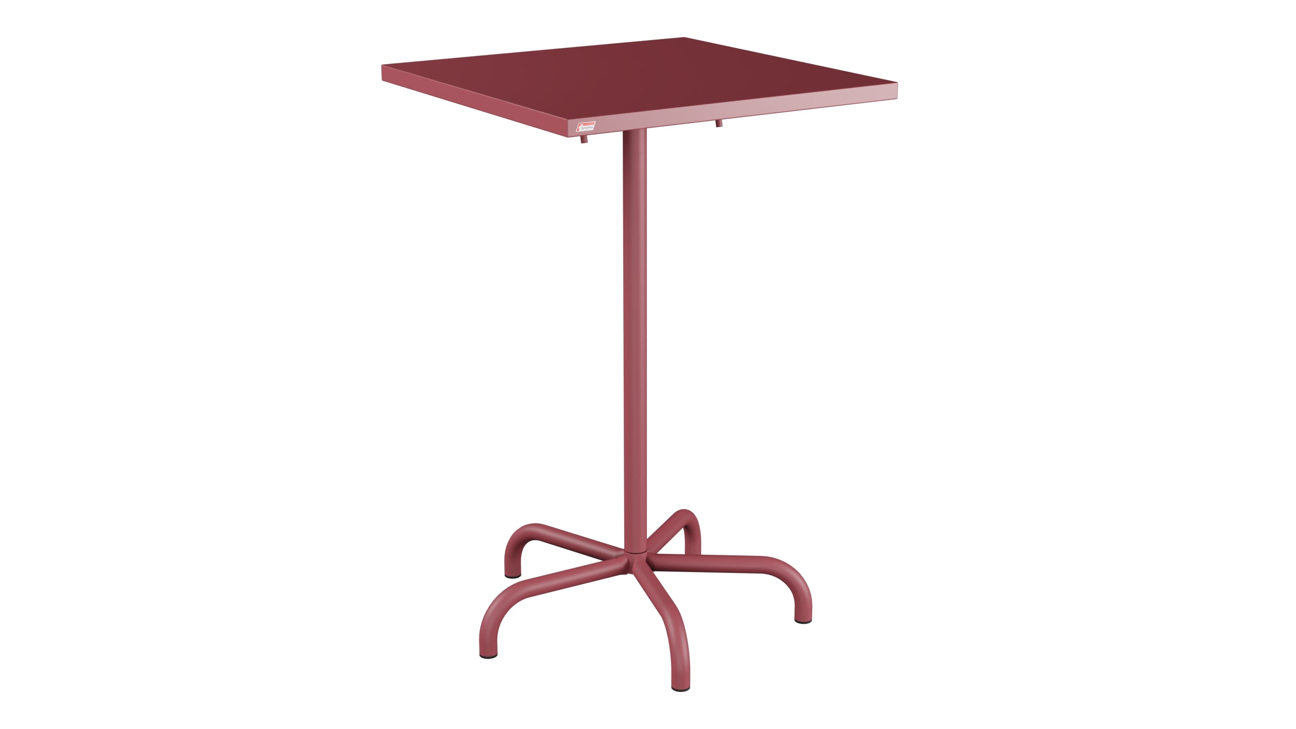 Säntis Metall-Stehtisch Outdoor 70x70 / 110 klappbar in Bordeaux präsentiert im Onlineshop von KAQTU Design AG. Hochtisch Outdoor ist von Schaffner