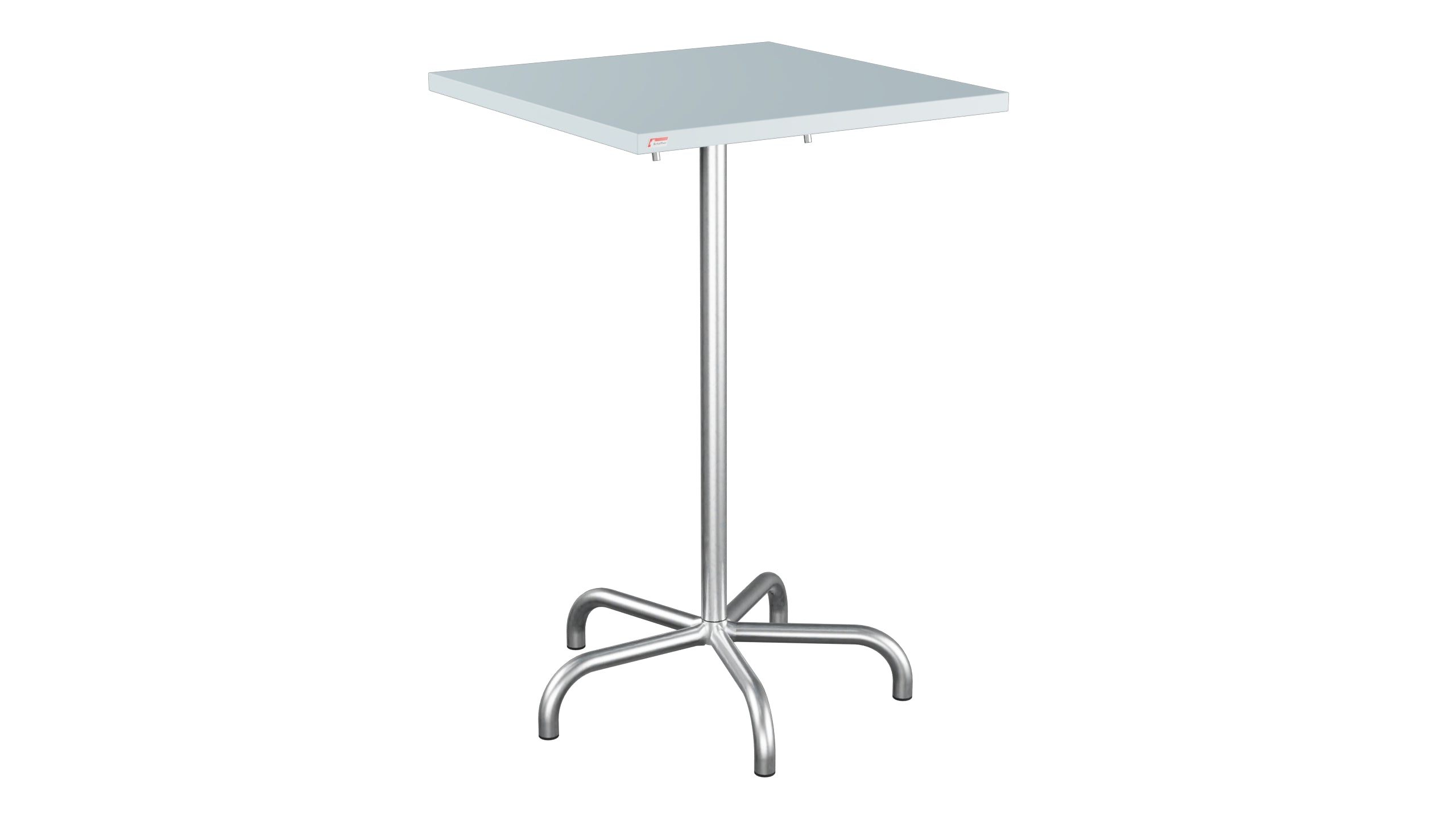 Säntis Metall-Stehtisch Outdoor 70x70 / 110 klappbar in Pastellblau präsentiert im Onlineshop von KAQTU Design AG. Hochtisch Outdoor ist von Schaffner