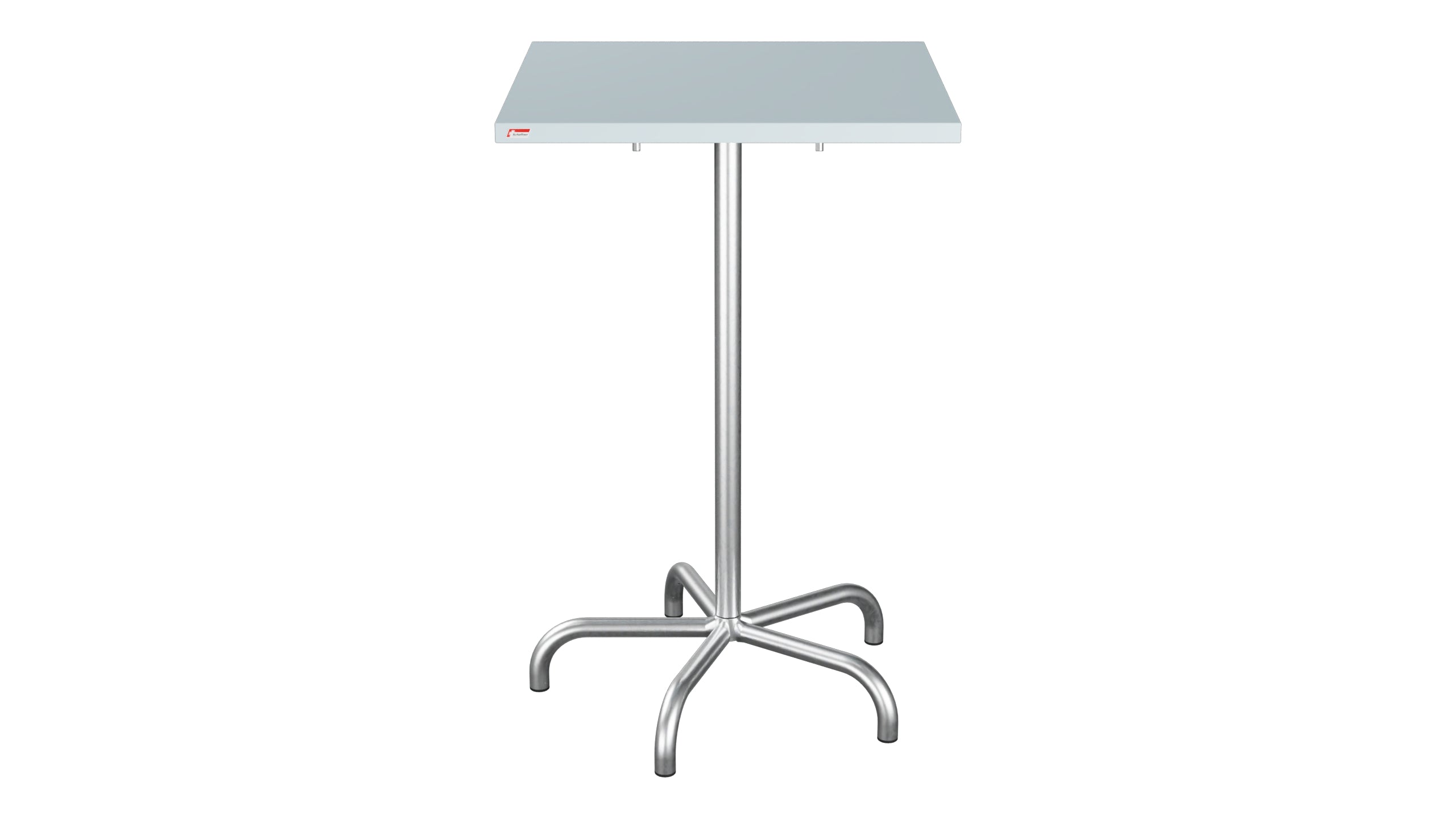 Säntis Metall-Stehtisch Outdoor 70x70 / 110 klappbar in Pastellblau präsentiert im Onlineshop von KAQTU Design AG. Hochtisch Outdoor ist von Schaffner