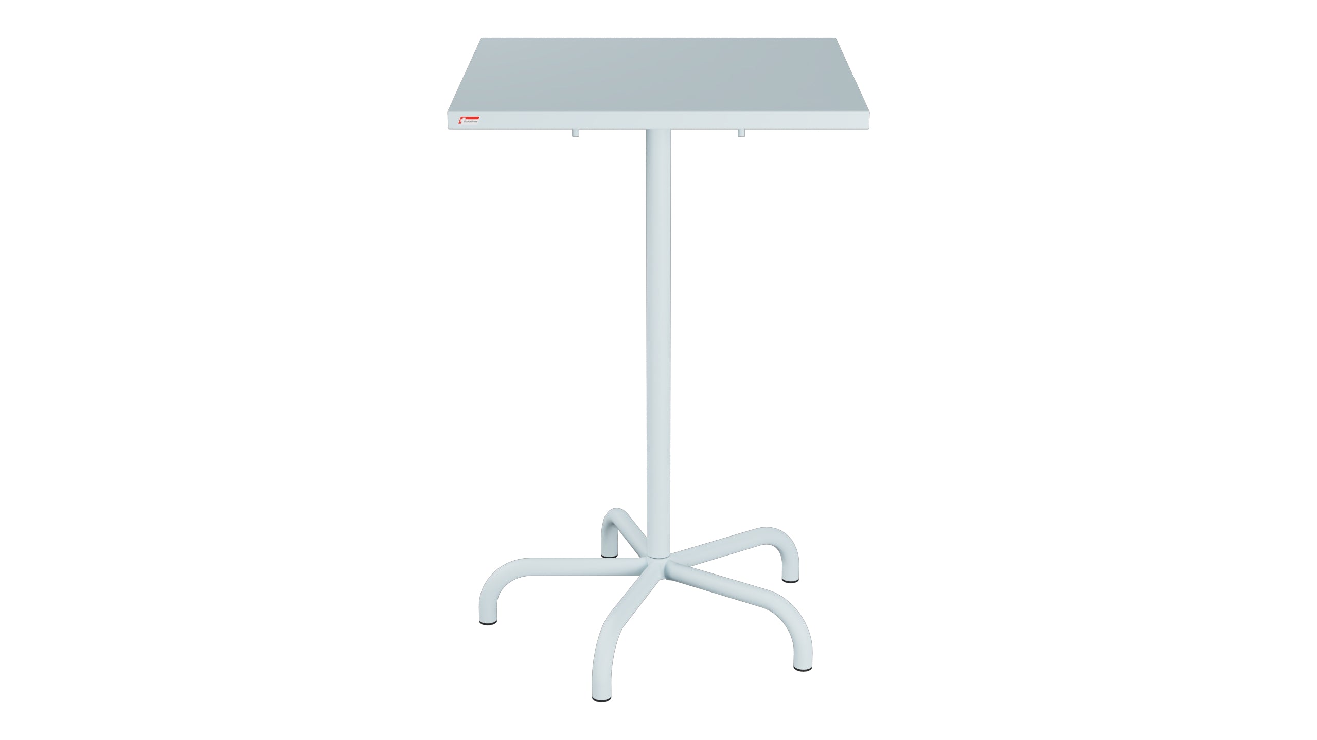 Säntis Metall-Stehtisch Outdoor 70x70 / 110 klappbar in Pastellblau präsentiert im Onlineshop von KAQTU Design AG. Hochtisch Outdoor ist von Schaffner