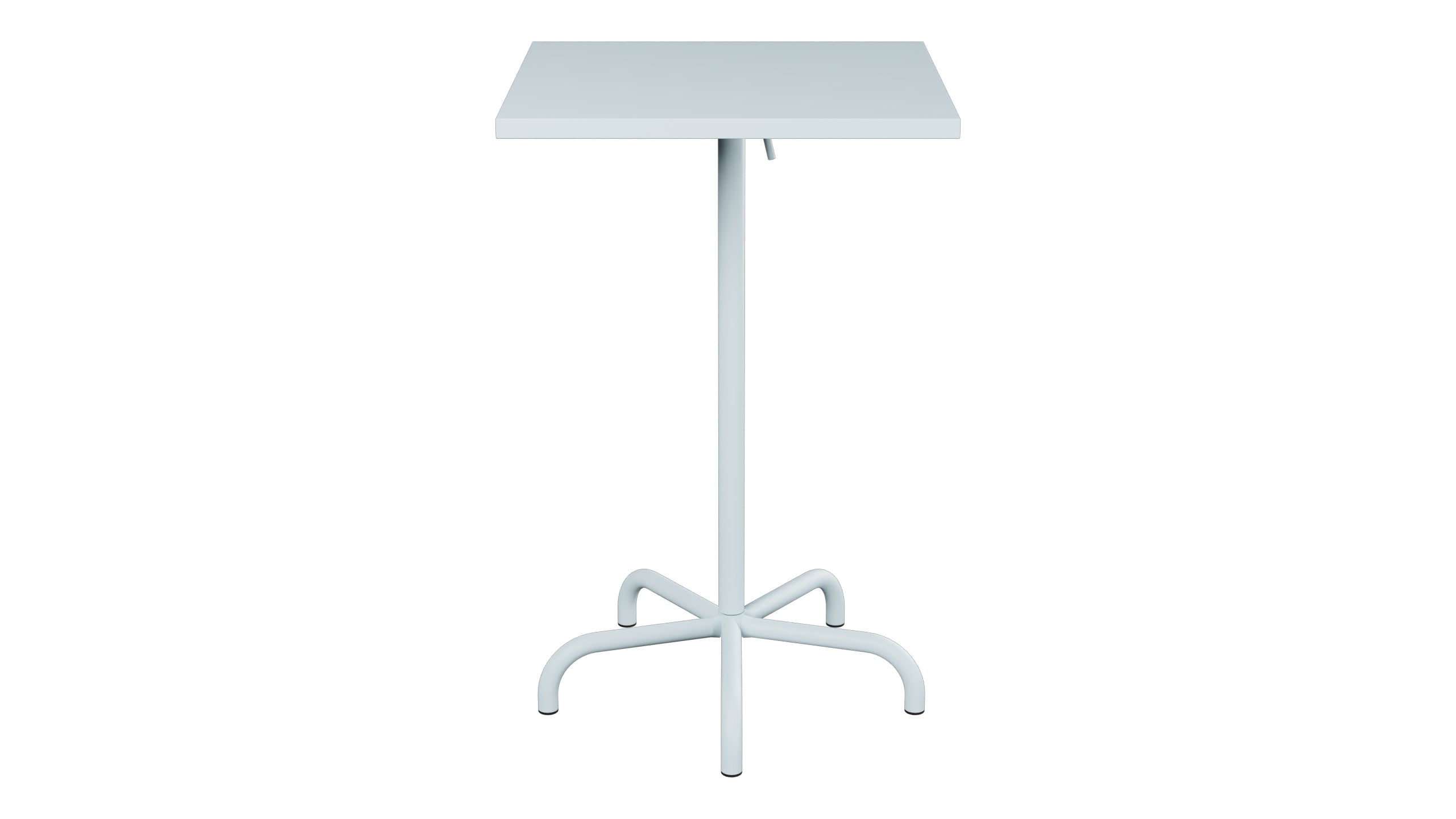 Säntis Metall-Stehtisch Outdoor 70x70 / 110 klappbar in Pastellblau präsentiert im Onlineshop von KAQTU Design AG. Hochtisch Outdoor ist von Schaffner