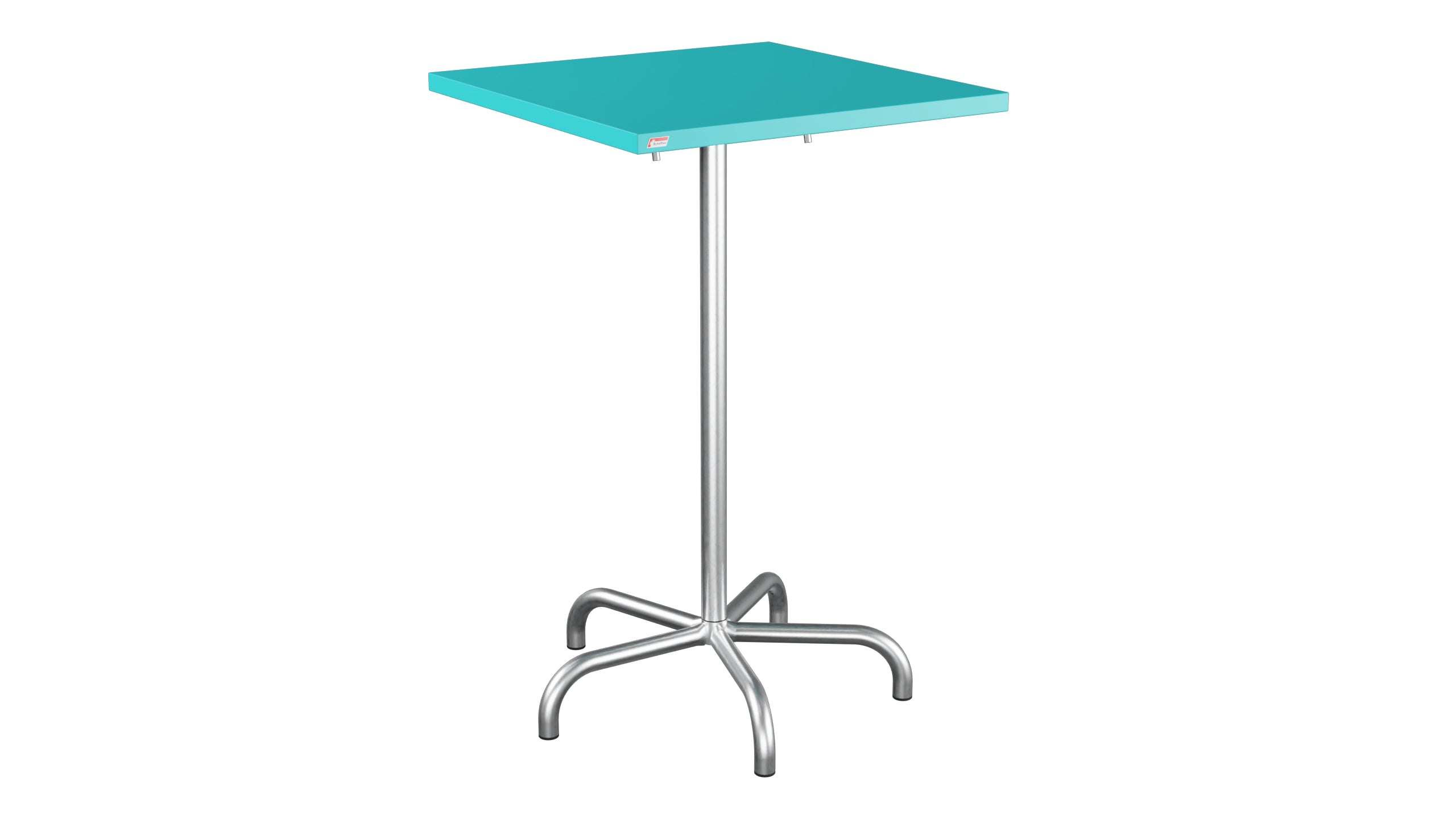 Säntis Metall-Stehtisch Outdoor 70x70 / 110 klappbar in Türkis präsentiert im Onlineshop von KAQTU Design AG. Hochtisch Outdoor ist von Schaffner