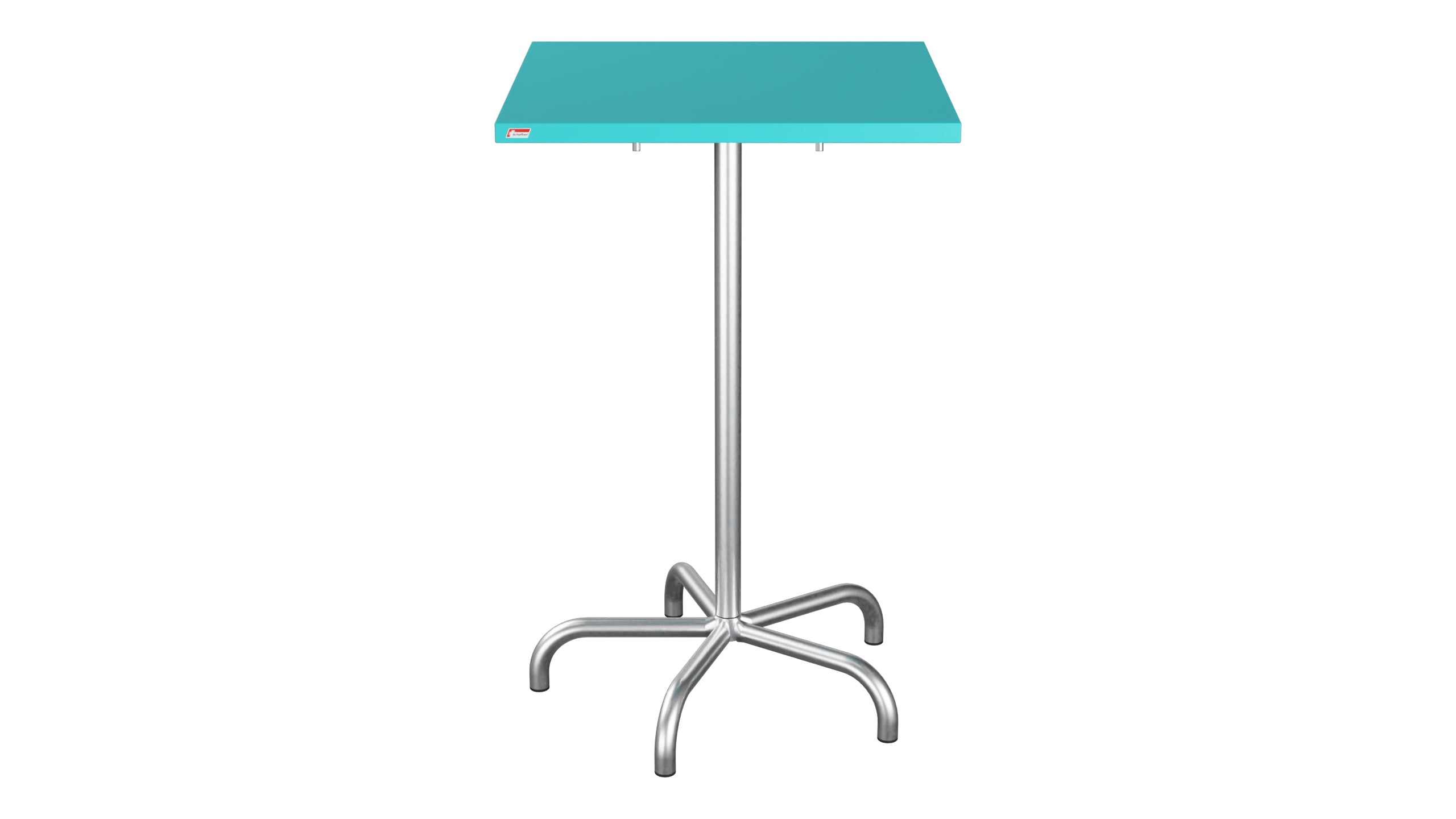 Säntis Metall-Stehtisch Outdoor 70x70 / 110 klappbar in Türkis präsentiert im Onlineshop von KAQTU Design AG. Hochtisch Outdoor ist von Schaffner