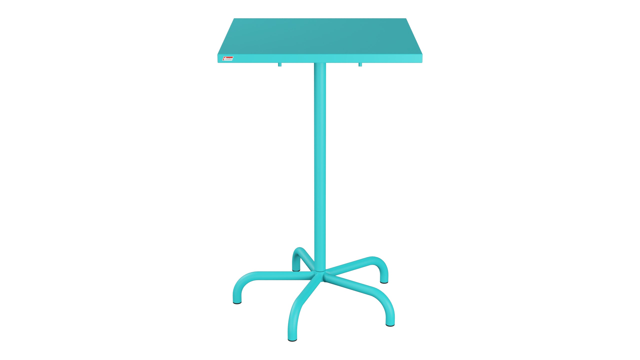Säntis Metall-Stehtisch Outdoor 70x70 / 110 klappbar in Türkis präsentiert im Onlineshop von KAQTU Design AG. Hochtisch Outdoor ist von Schaffner
