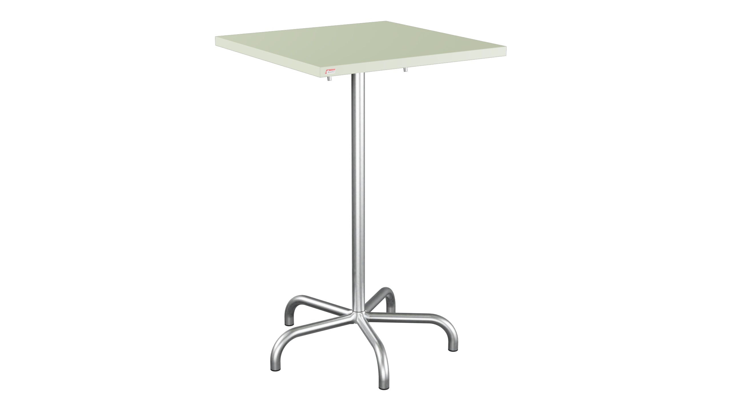 Säntis Metall-Stehtisch Outdoor 70x70 / 110 klappbar in Pastellgrün präsentiert im Onlineshop von KAQTU Design AG. Hochtisch Outdoor ist von Schaffner