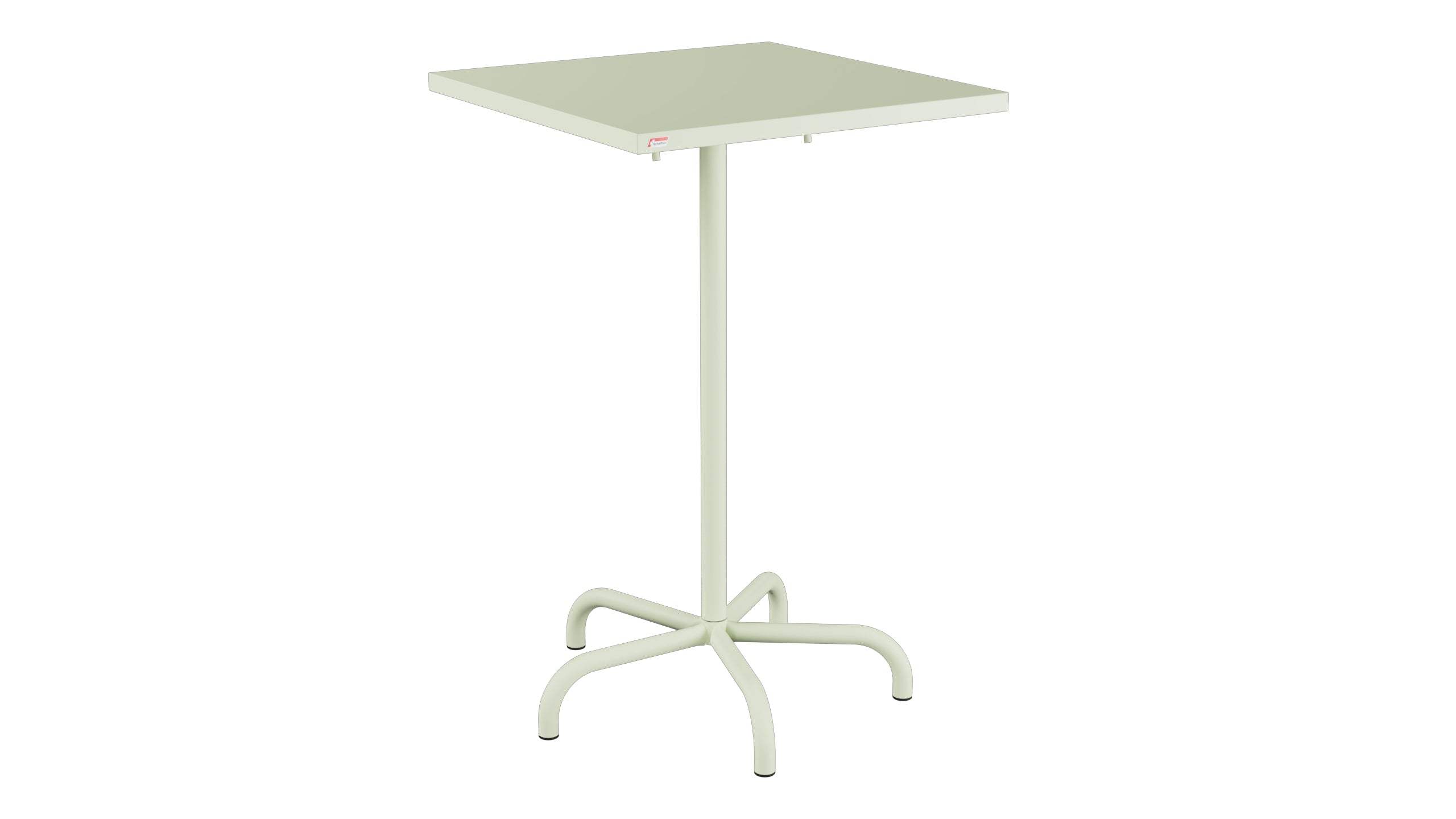 Säntis Metall-Stehtisch Outdoor 70x70 / 110 klappbar in Pastellgrün präsentiert im Onlineshop von KAQTU Design AG. Hochtisch Outdoor ist von Schaffner
