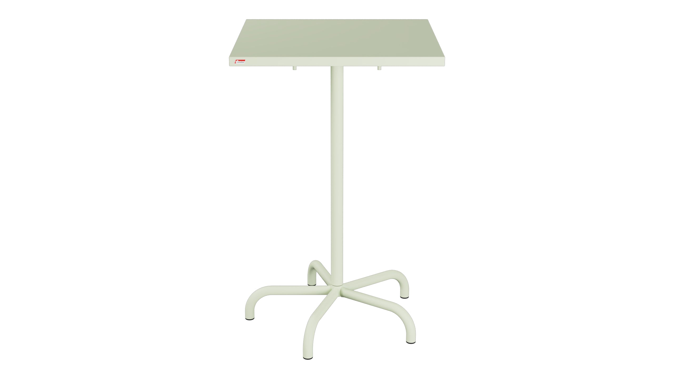 Säntis Metall-Stehtisch Outdoor 70x70 / 110 klappbar in Pastellgrün präsentiert im Onlineshop von KAQTU Design AG. Hochtisch Outdoor ist von Schaffner