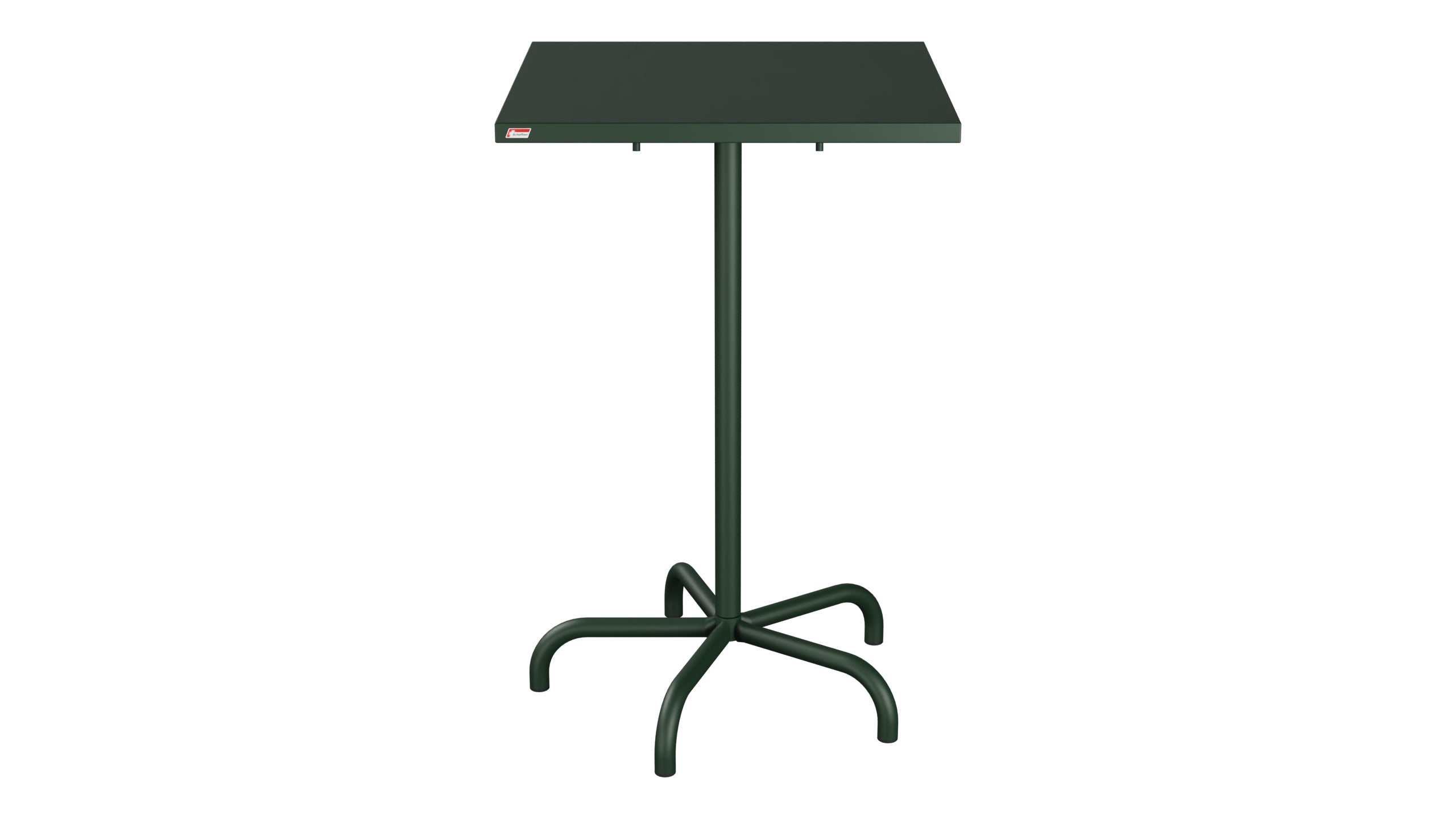 Säntis Metall-Stehtisch Outdoor 70x70 / 110 klappbar in Tannengrün präsentiert im Onlineshop von KAQTU Design AG. Hochtisch Outdoor ist von Schaffner