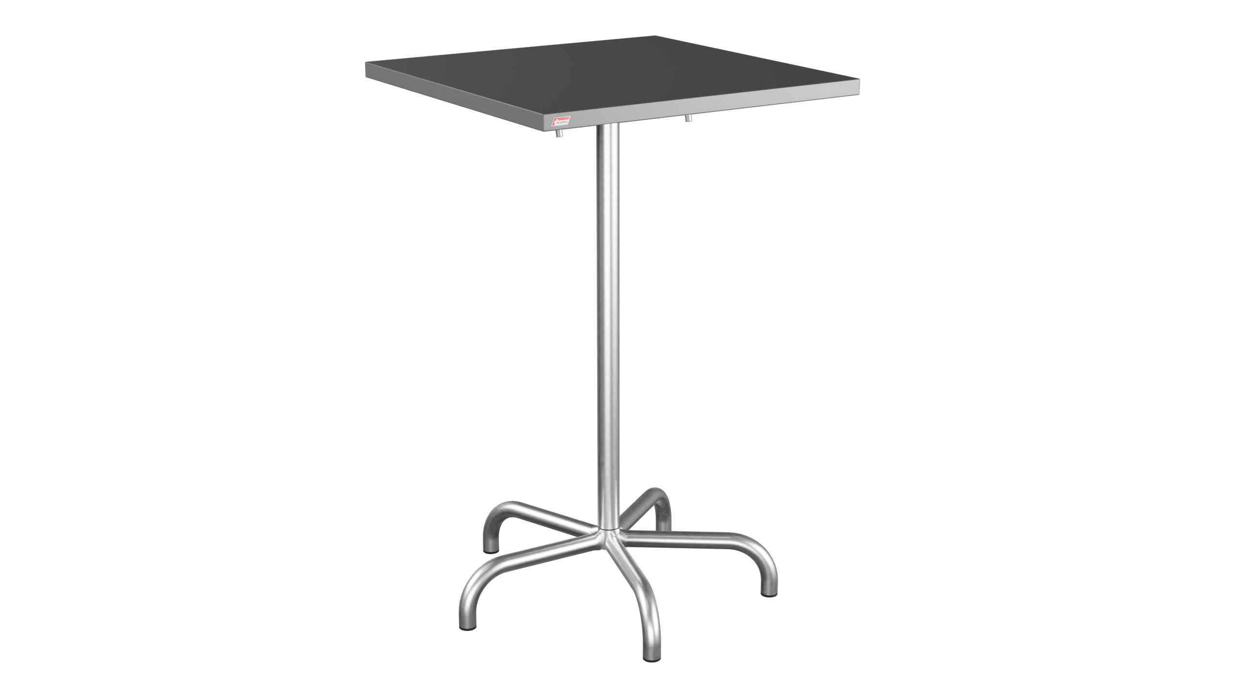 Säntis Metall-Stehtisch Outdoor 70x70 / 110 klappbar in Graphit präsentiert im Onlineshop von KAQTU Design AG. Hochtisch Outdoor ist von Schaffner
