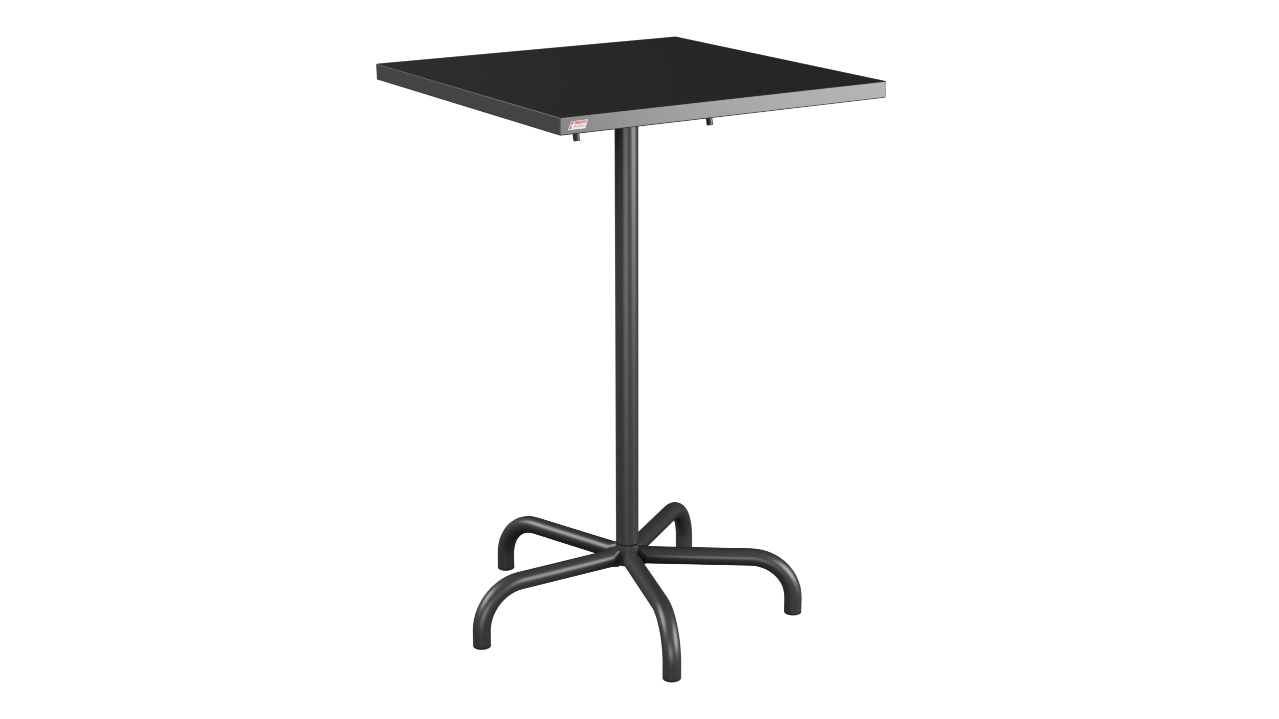 Säntis Metall-Stehtisch Outdoor 70x70 / 110 klappbar in Anthrazit präsentiert im Onlineshop von KAQTU Design AG. Hochtisch Outdoor ist von Schaffner