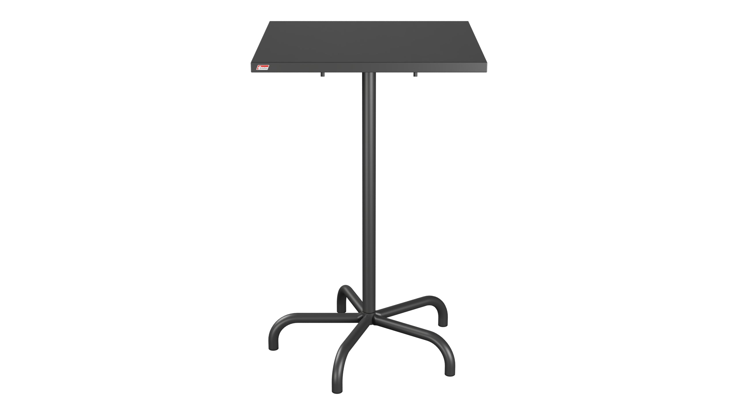 Säntis Metall-Stehtisch Outdoor 70x70 / 110 klappbar in Anthrazit präsentiert im Onlineshop von KAQTU Design AG. Hochtisch Outdoor ist von Schaffner