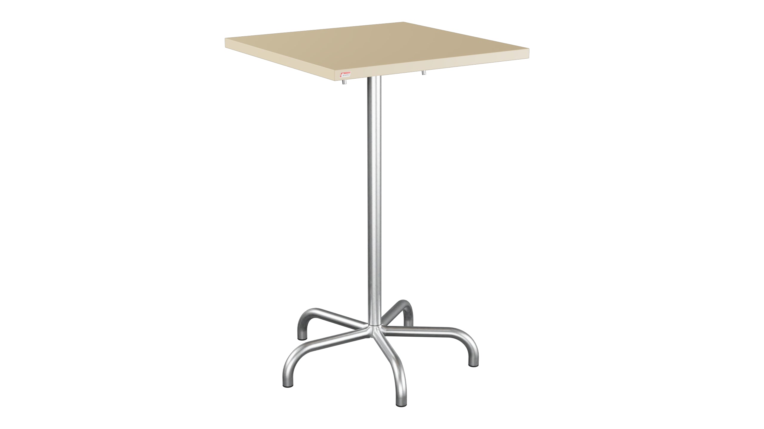 Säntis Metall-Stehtisch Outdoor 70x70 / 110 klappbar in Pastellbraun präsentiert im Onlineshop von KAQTU Design AG. Hochtisch Outdoor ist von Schaffner