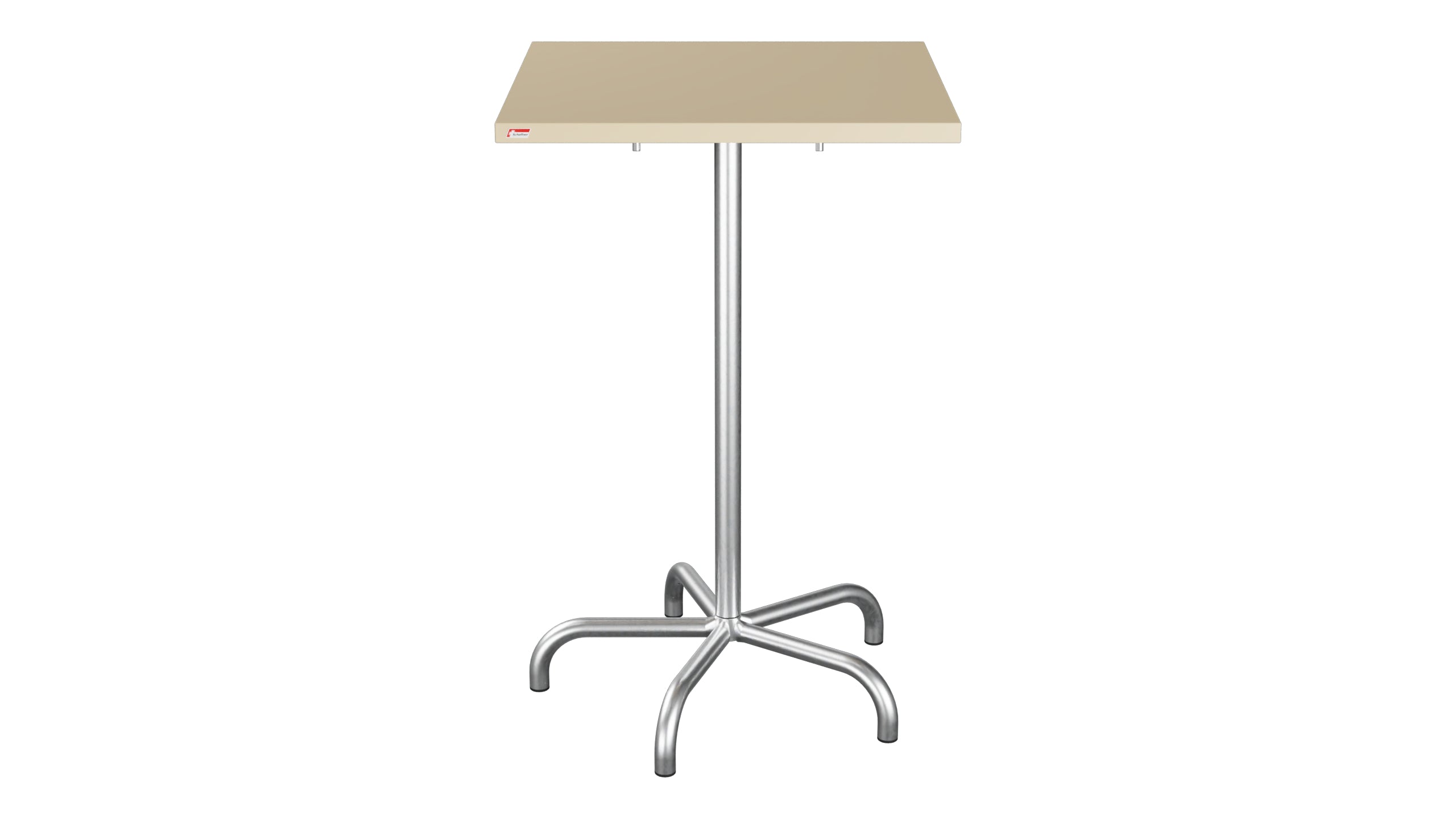 Säntis Metall-Stehtisch Outdoor 70x70 / 110 klappbar in Pastellbraun präsentiert im Onlineshop von KAQTU Design AG. Hochtisch Outdoor ist von Schaffner