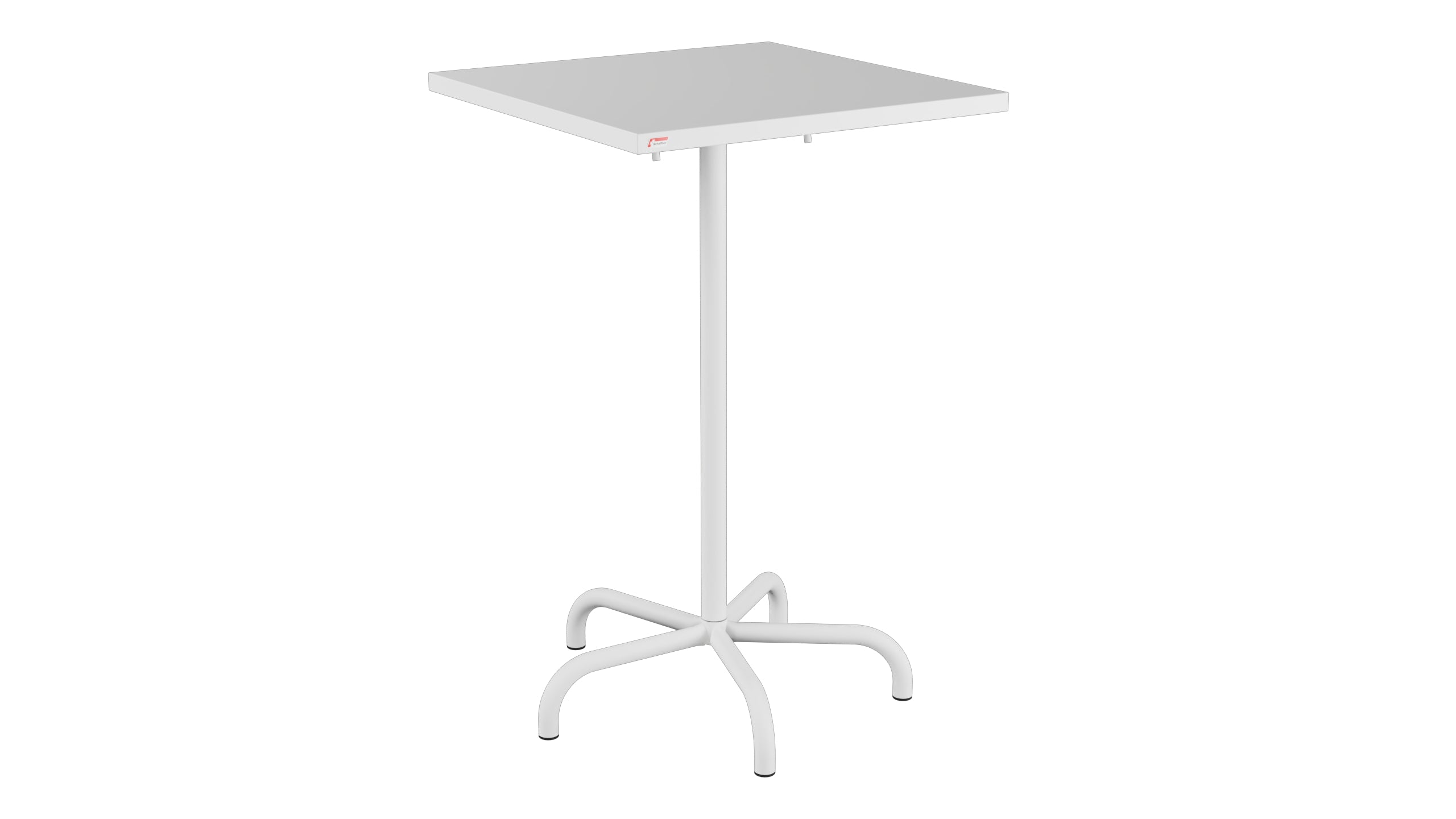 Säntis Metall-Stehtisch Outdoor 70x70 / 110 klappbar in Weiss präsentiert im Onlineshop von KAQTU Design AG. Hochtisch Outdoor ist von Schaffner