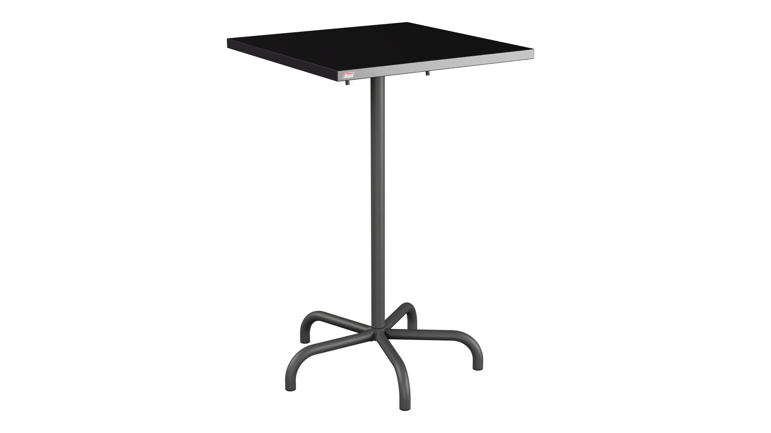 Säntis Metall-Stehtisch Outdoor 70x70 / 110 klappbar in Schwarz präsentiert im Onlineshop von KAQTU Design AG. Hochtisch Outdoor ist von Schaffner