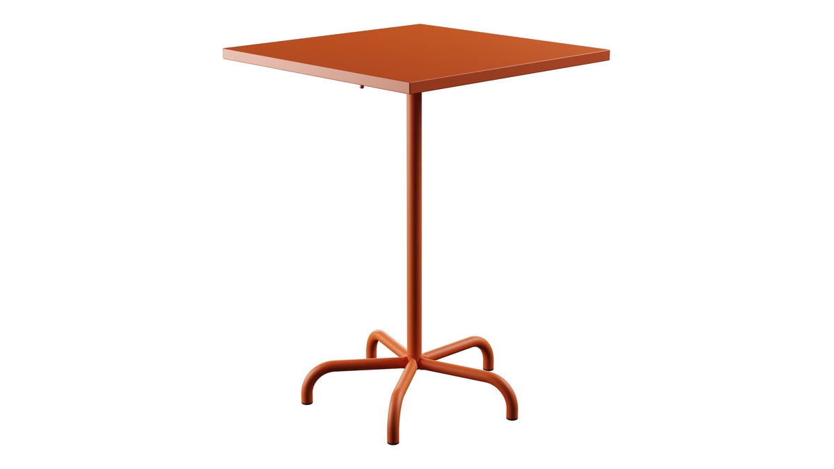 Säntis Metall-Stehtisch Outdoor 80x80 /110 klappbar in Orange präsentiert im Onlineshop von KAQTU Design AG. Hochtisch Outdoor ist von Schaffner