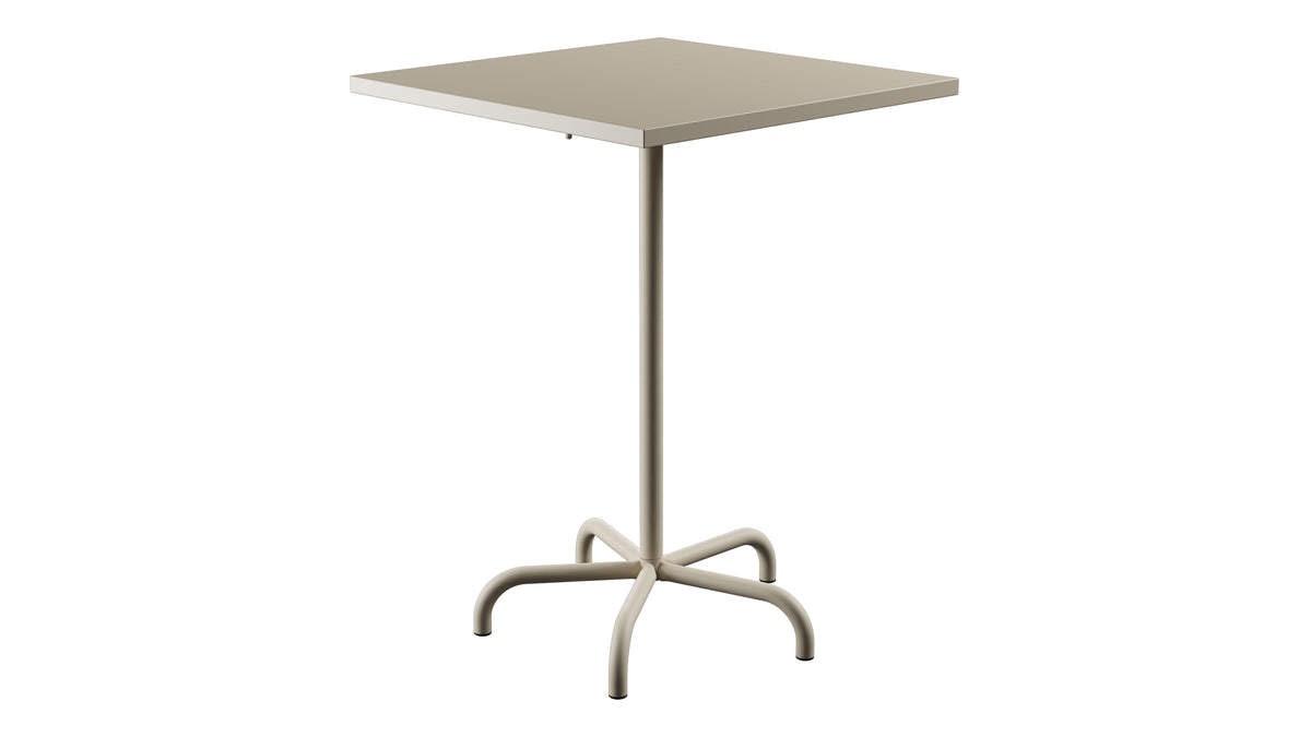 Säntis Metall-Stehtisch Outdoor 80x80 /110 klappbar in Pastellsand präsentiert im Onlineshop von KAQTU Design AG. Hochtisch Outdoor ist von Schaffner