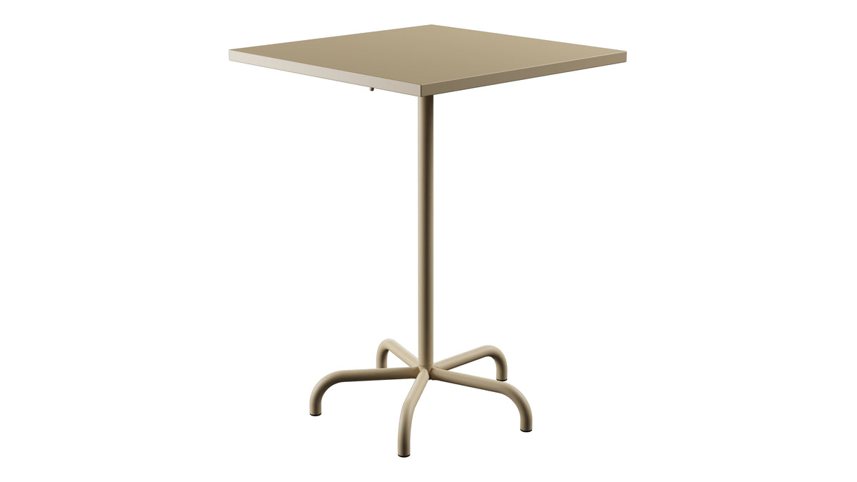 Säntis Metall-Stehtisch Outdoor 80x80 /110 klappbar in Pastellbraun präsentiert im Onlineshop von KAQTU Design AG. Hochtisch Outdoor ist von Schaffner