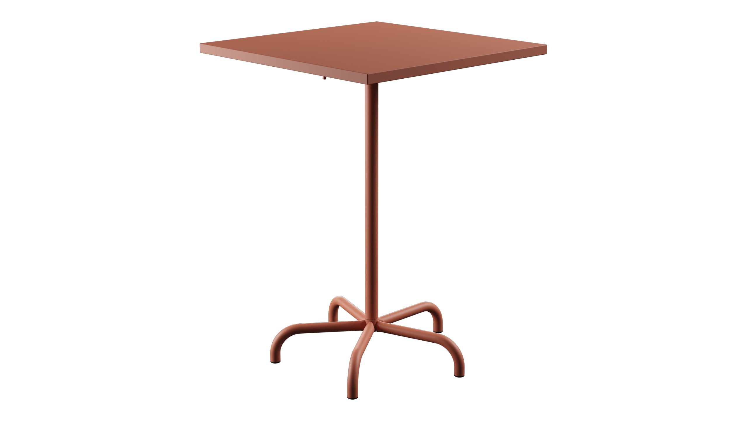 Säntis Metall-Stehtisch Outdoor 80x80 /110 klappbar in Pastellterracotta präsentiert im Onlineshop von KAQTU Design AG. Hochtisch Outdoor ist von Schaffner