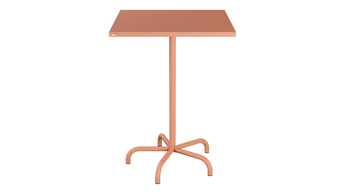 Säntis Metall-Stehtisch Outdoor 80x80 /110 klappbar in Pastellterracotta präsentiert im Onlineshop von KAQTU Design AG. Hochtisch Outdoor ist von Schaffner