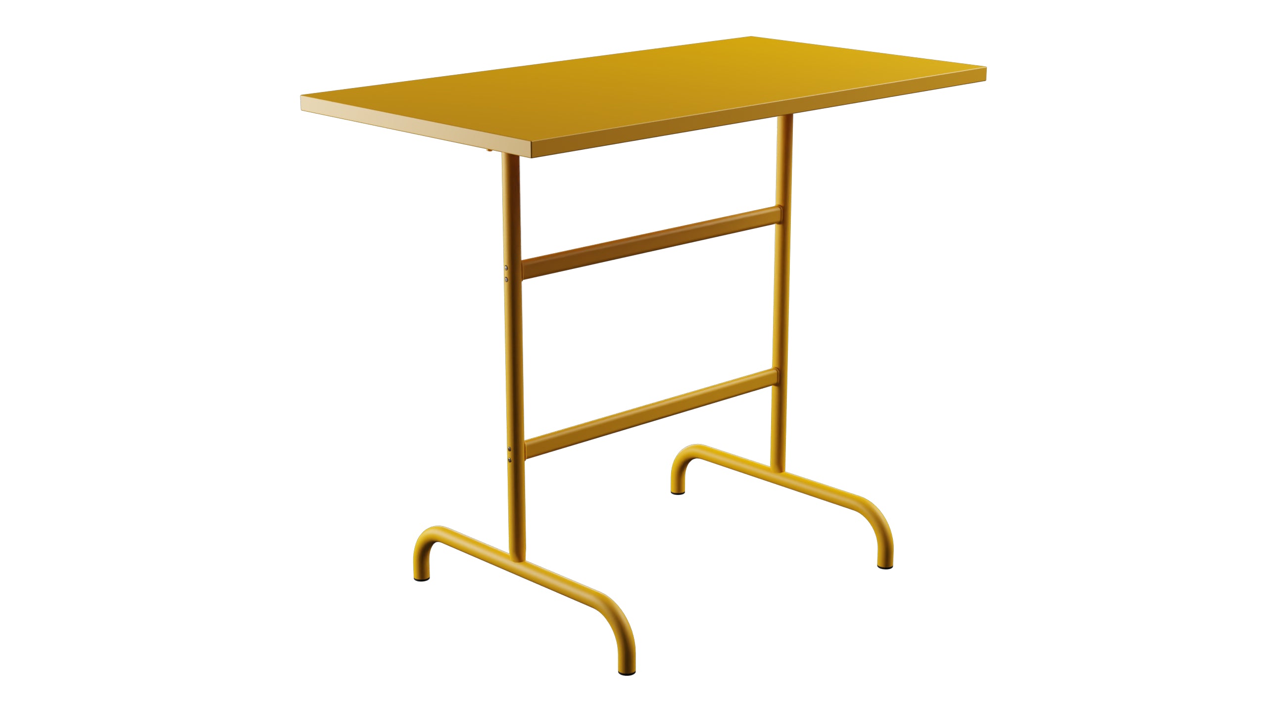 Säntis Metall-Stehtisch Outdoor 130x70 /110 klappbar in Gelb präsentiert im Onlineshop von KAQTU Design AG. Hochtisch Outdoor ist von Schaffner