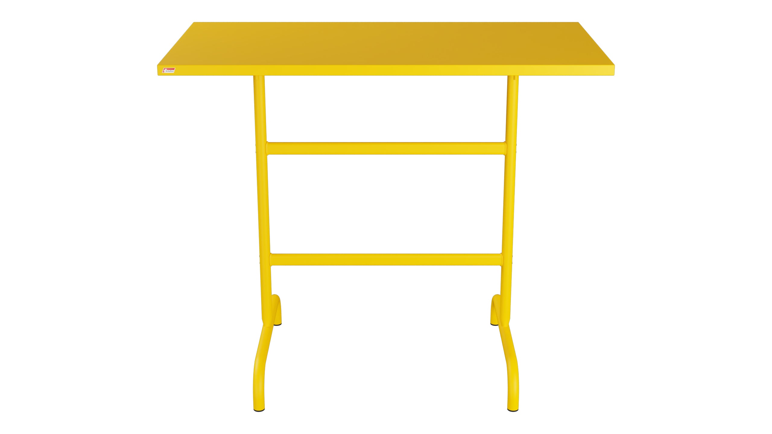 Säntis Metall-Stehtisch Outdoor 130x70 /110 klappbar in Gelb präsentiert im Onlineshop von KAQTU Design AG. Hochtisch Outdoor ist von Schaffner