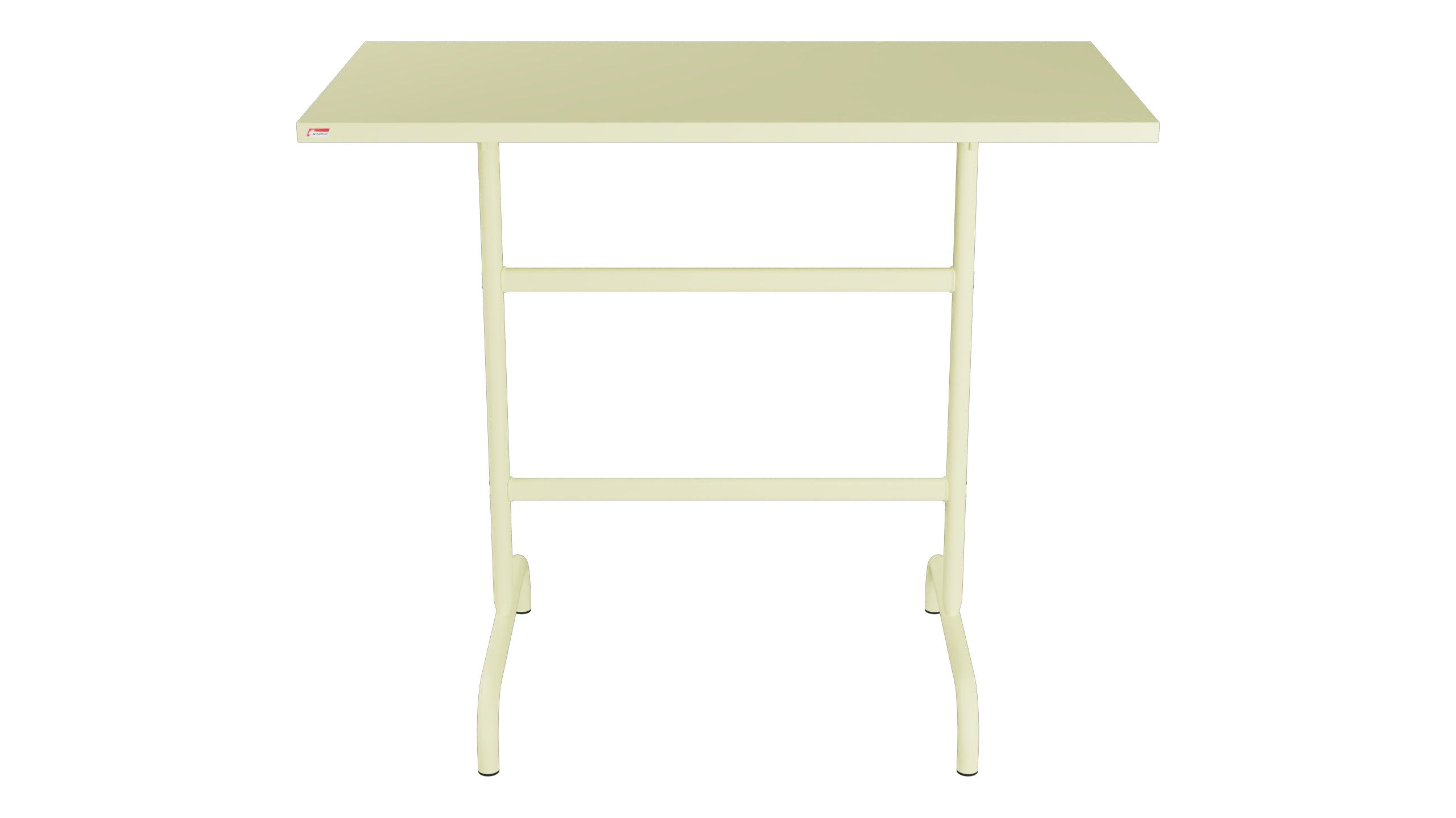 Säntis Metall-Stehtisch Outdoor 130x70 /110 klappbar in Buchsbaumgelb präsentiert im Onlineshop von KAQTU Design AG. Hochtisch Outdoor ist von Schaffner
