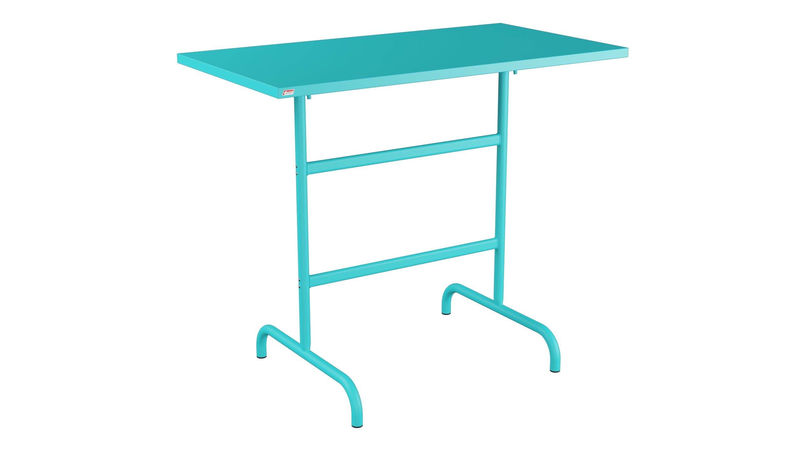 Säntis Metall-Stehtisch Outdoor 130x70 /110 klappbar in Türkis präsentiert im Onlineshop von KAQTU Design AG. Hochtisch Outdoor ist von Schaffner