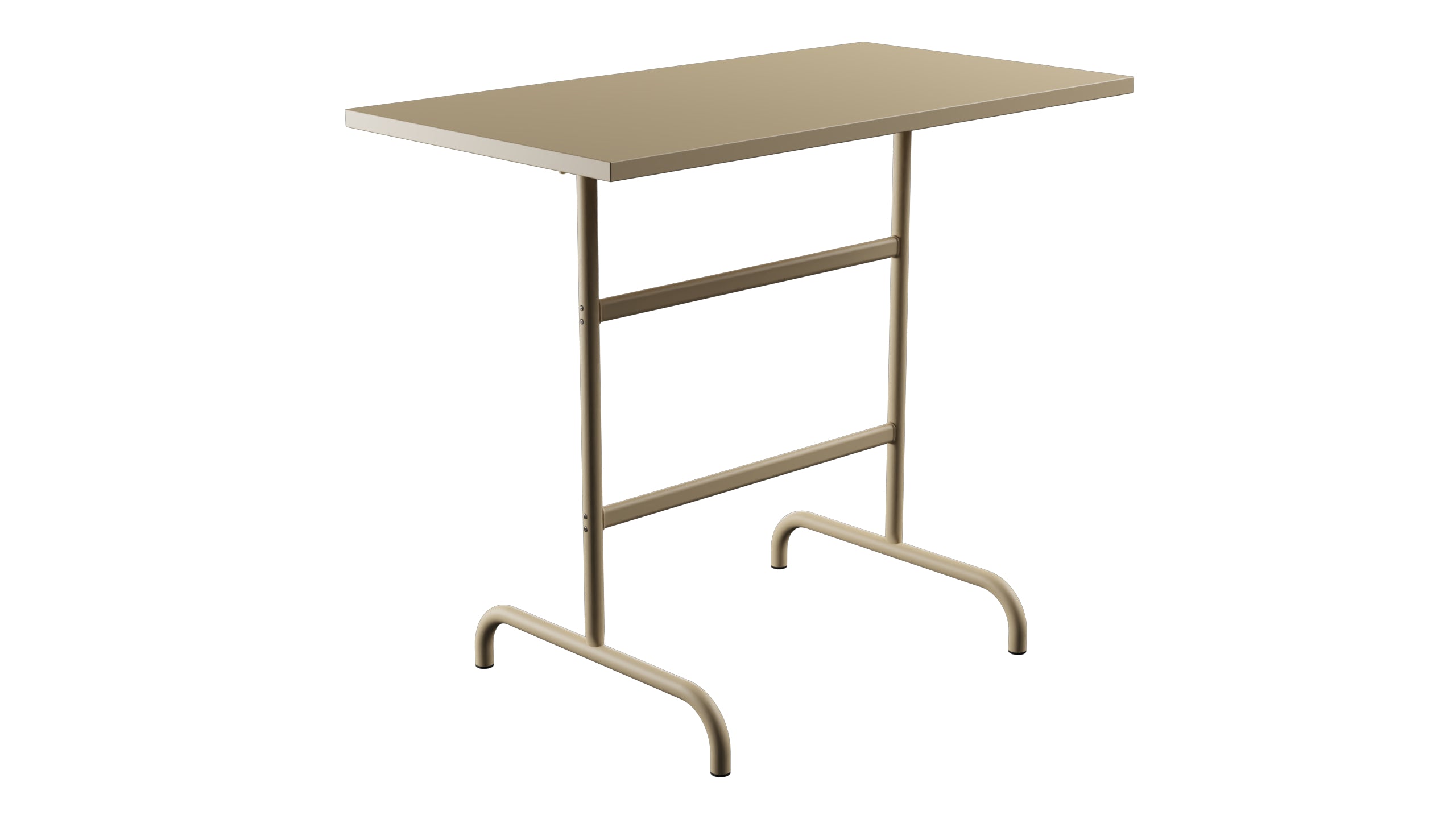 Säntis Metall-Stehtisch Outdoor 130x70 /110 klappbar in Pastellbraun präsentiert im Onlineshop von KAQTU Design AG. Hochtisch Outdoor ist von Schaffner