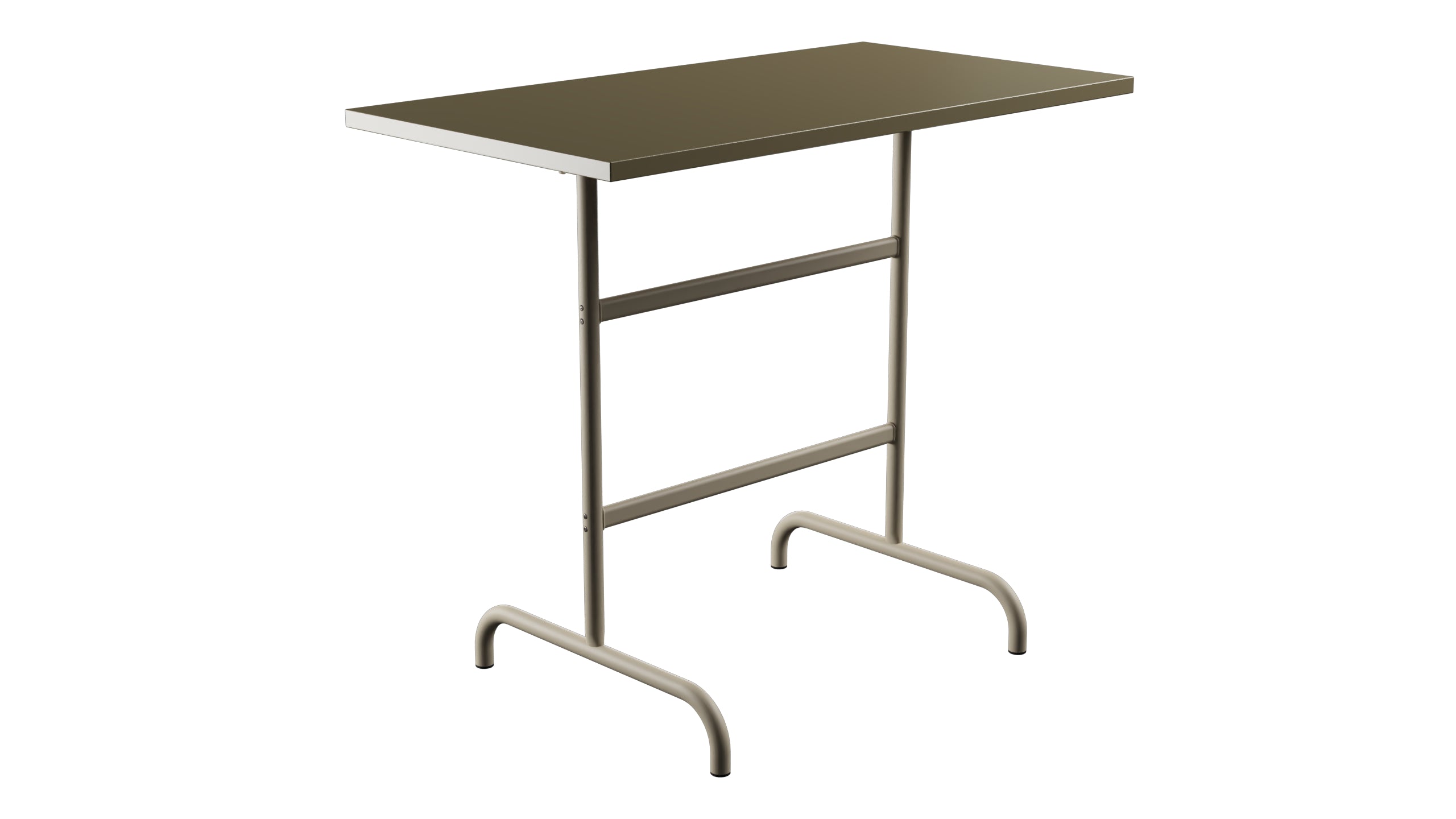 Säntis Metall-Stehtisch Outdoor 130x70 /110 klappbar in Champagner präsentiert im Onlineshop von KAQTU Design AG. Hochtisch Outdoor ist von Schaffner