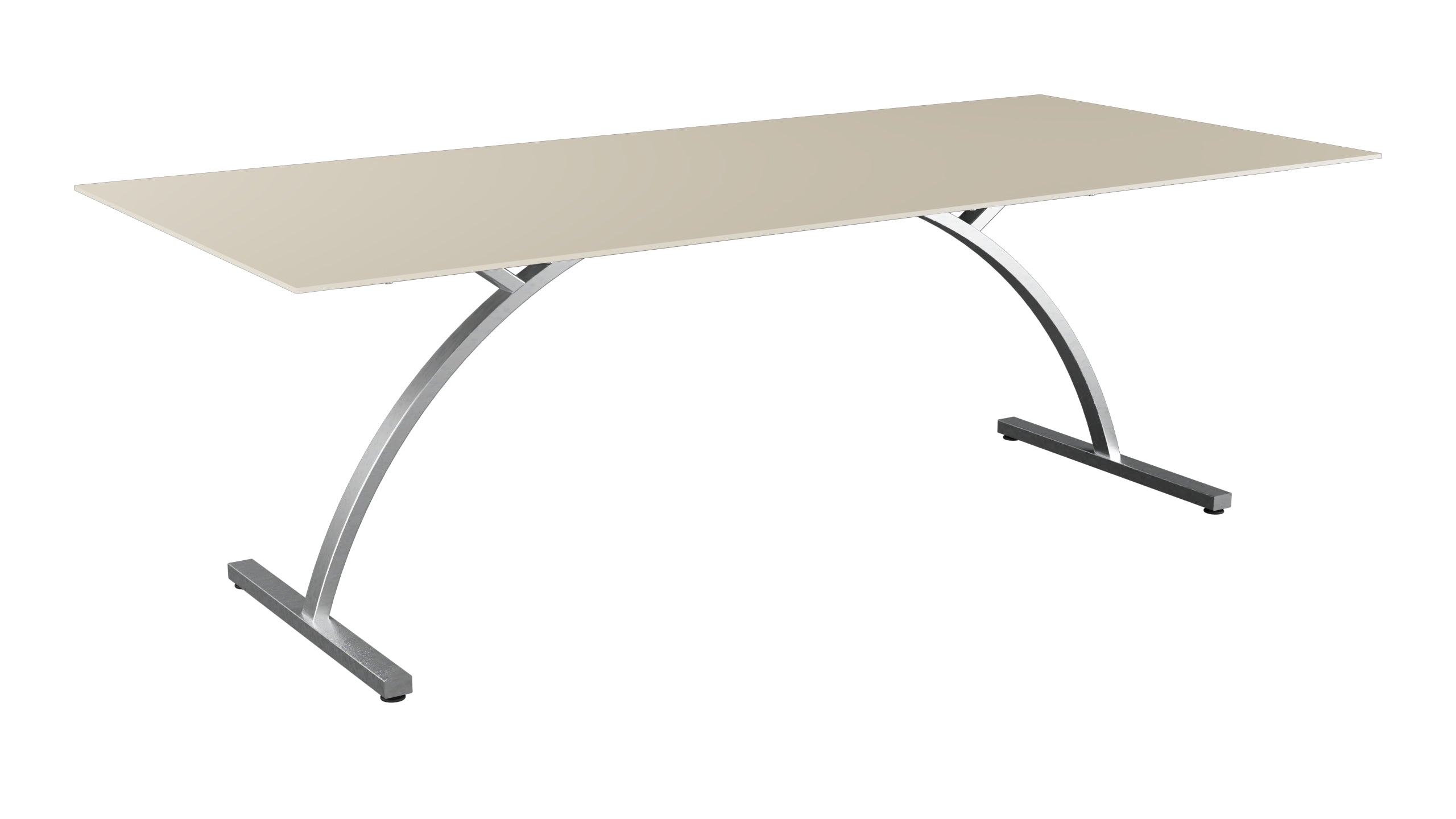 Bernardino Gartentisch aus Glasfaser 220x100 klappbar in Pastellsand präsentiert im Onlineshop von KAQTU Design AG. Gartentisch ist von Schaffner
