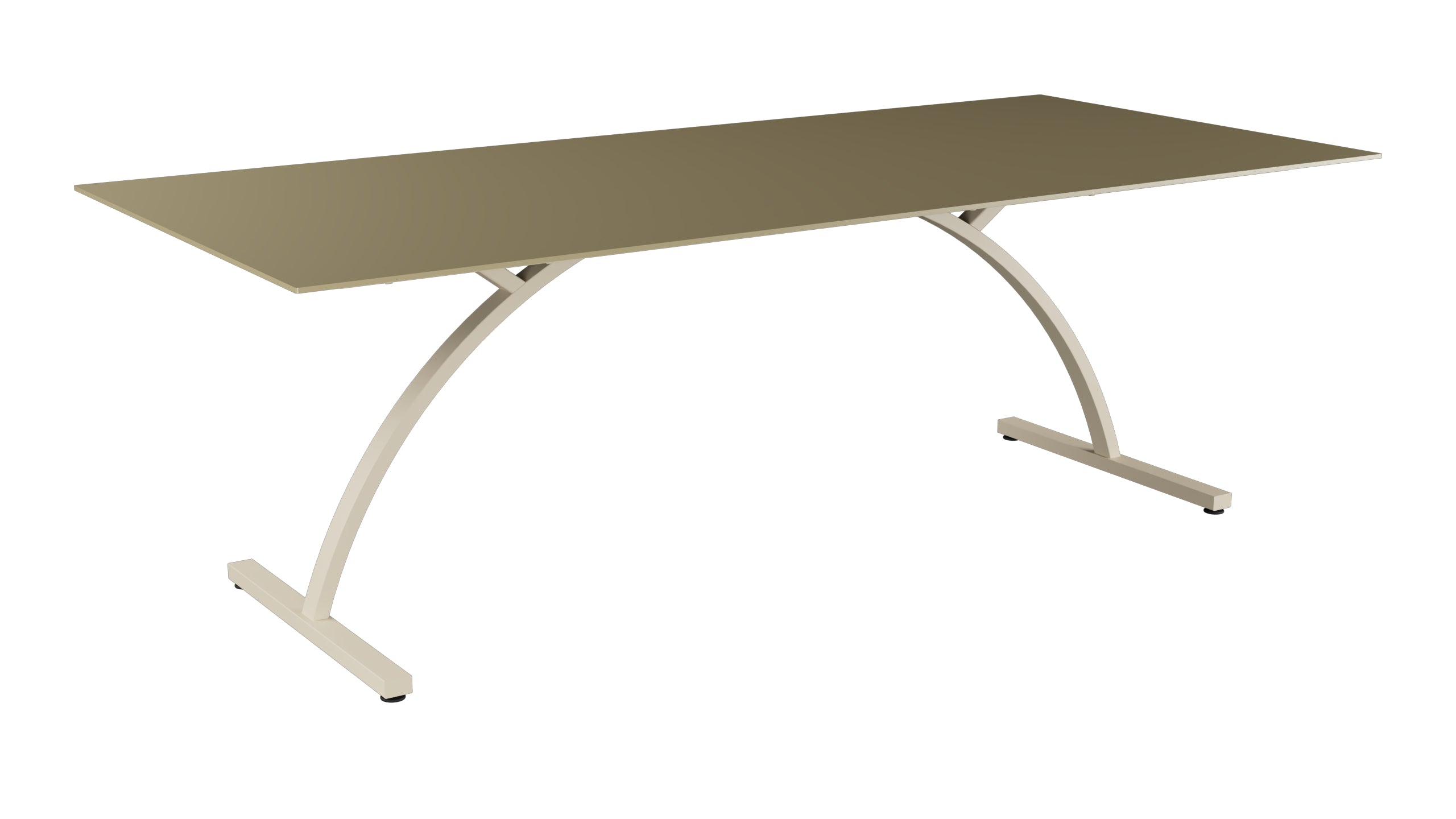 Bernardino Gartentisch aus Glasfaser 220x100 klappbar in Champagner präsentiert im Onlineshop von KAQTU Design AG. Gartentisch ist von Schaffner