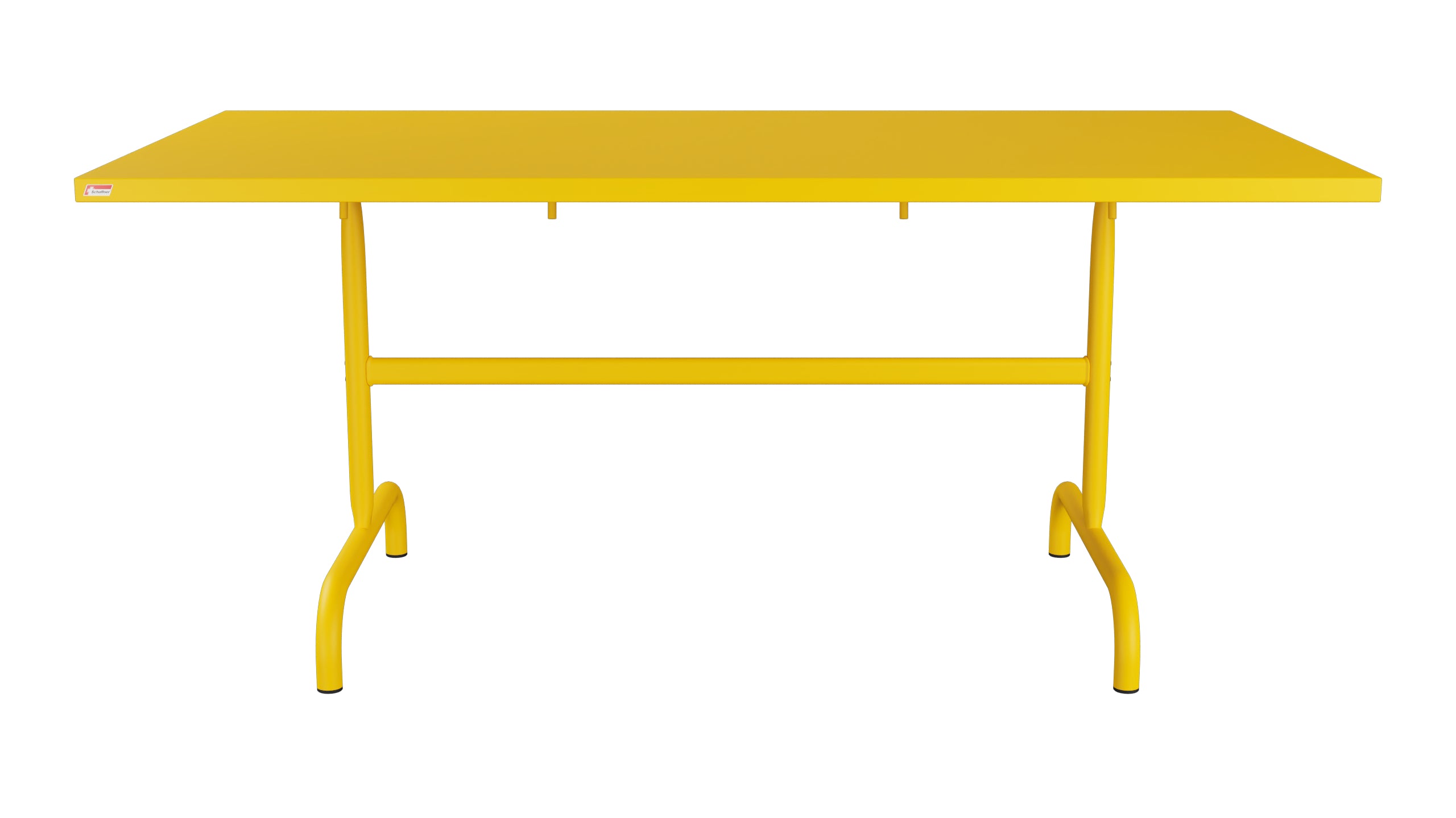 Säntis Metall-Gartentisch 165x90 klappbar in Gelb präsentiert im Onlineshop von KAQTU Design AG. Gartentisch ist von Schaffner