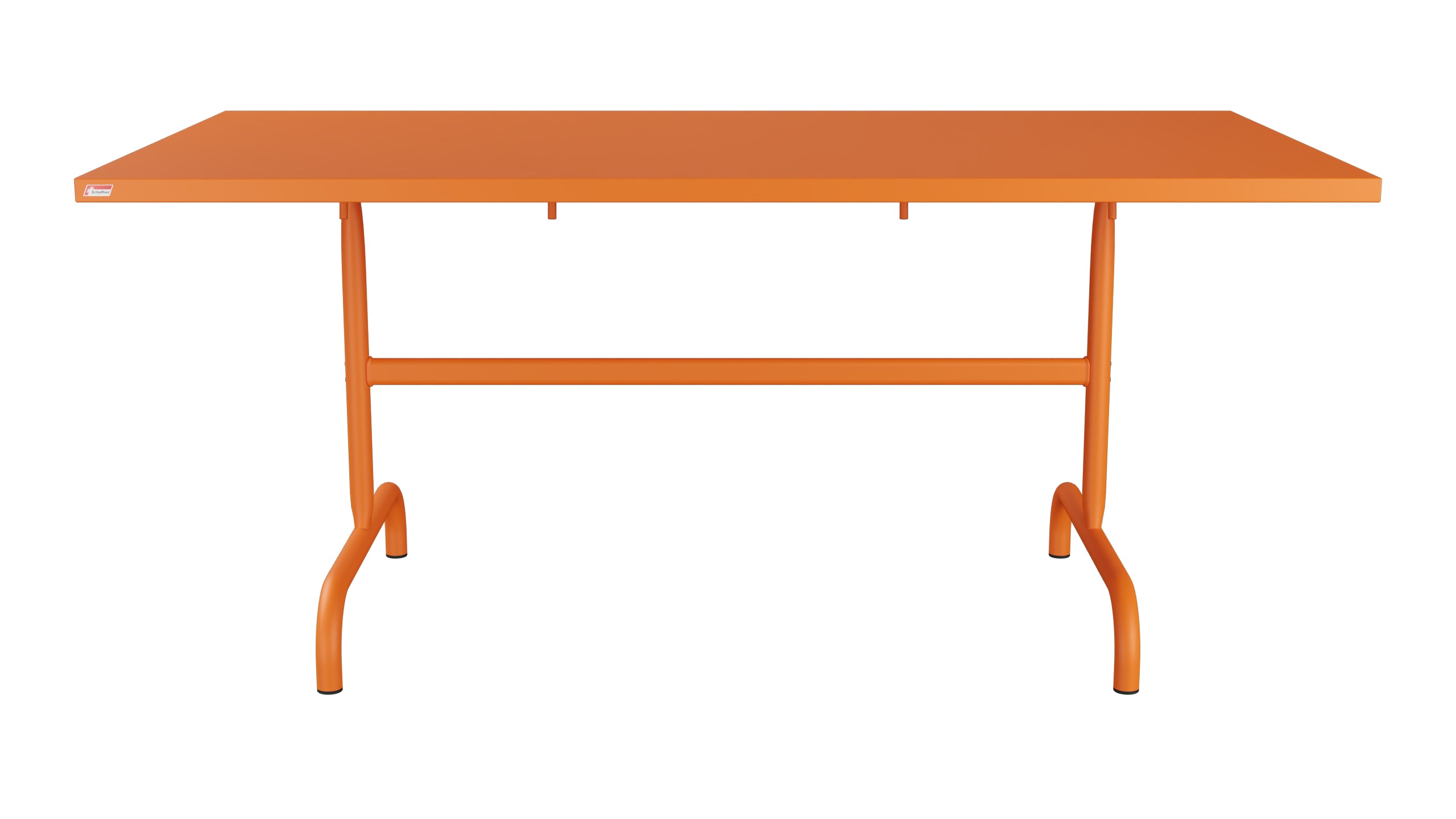 Säntis Metall-Gartentisch 165x90 klappbar in Orange präsentiert im Onlineshop von KAQTU Design AG. Gartentisch ist von Schaffner