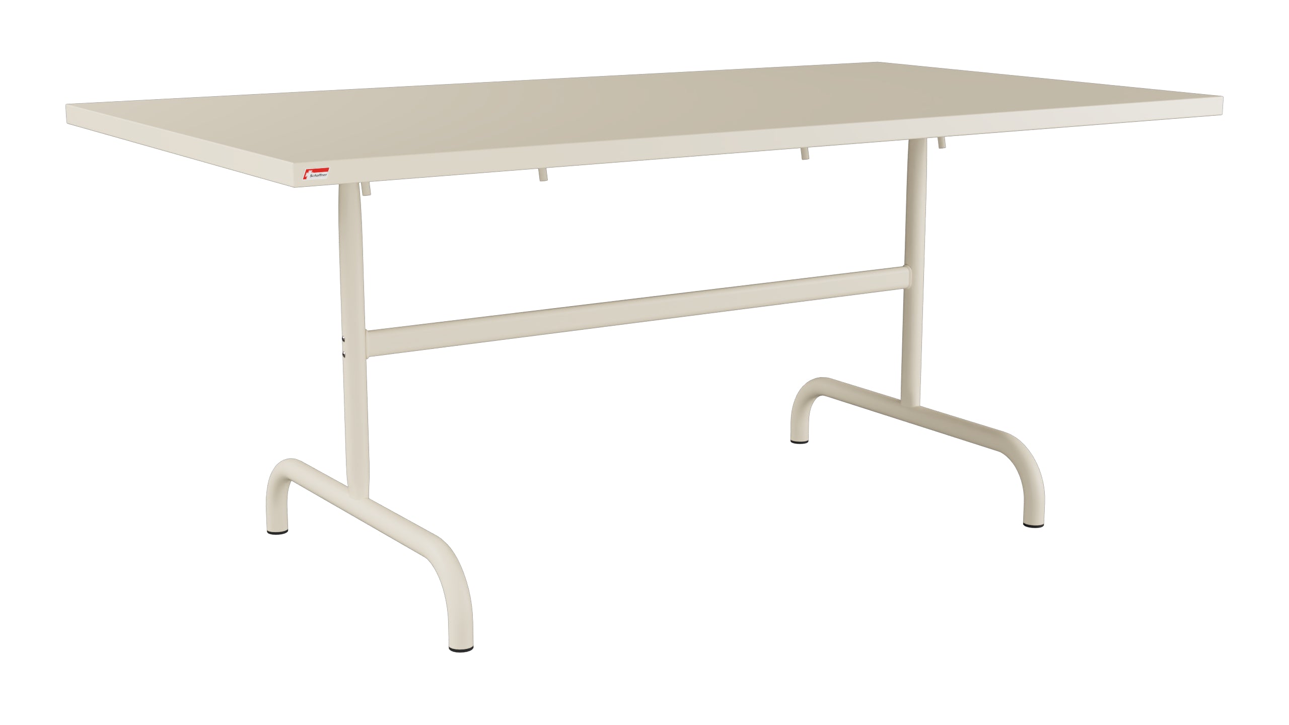 Säntis Metall-Gartentisch 165x90 klappbar in Pastellsand präsentiert im Onlineshop von KAQTU Design AG. Gartentisch ist von Schaffner
