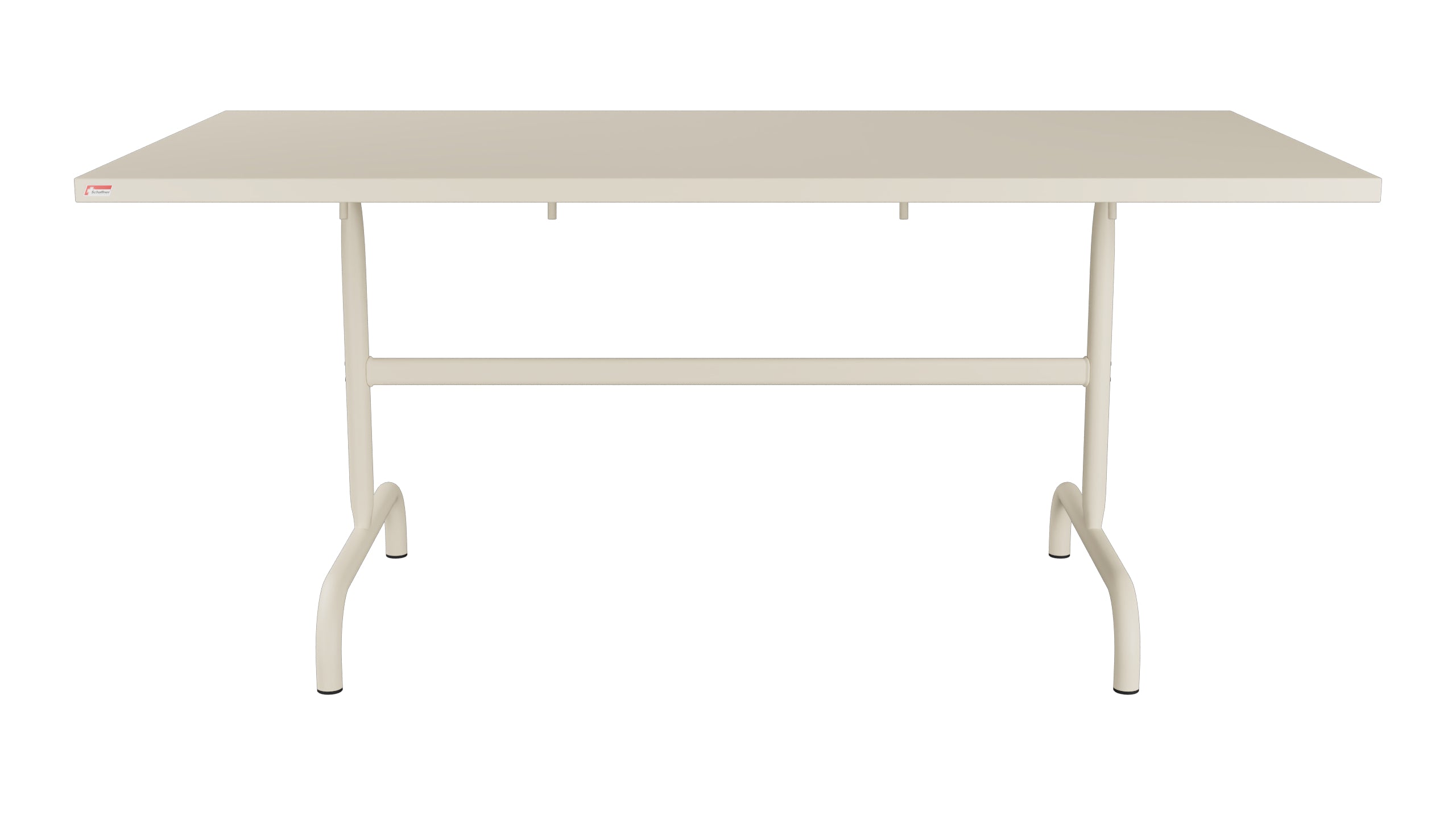 Säntis Metall-Gartentisch 165x90 klappbar in Pastellsand präsentiert im Onlineshop von KAQTU Design AG. Gartentisch ist von Schaffner
