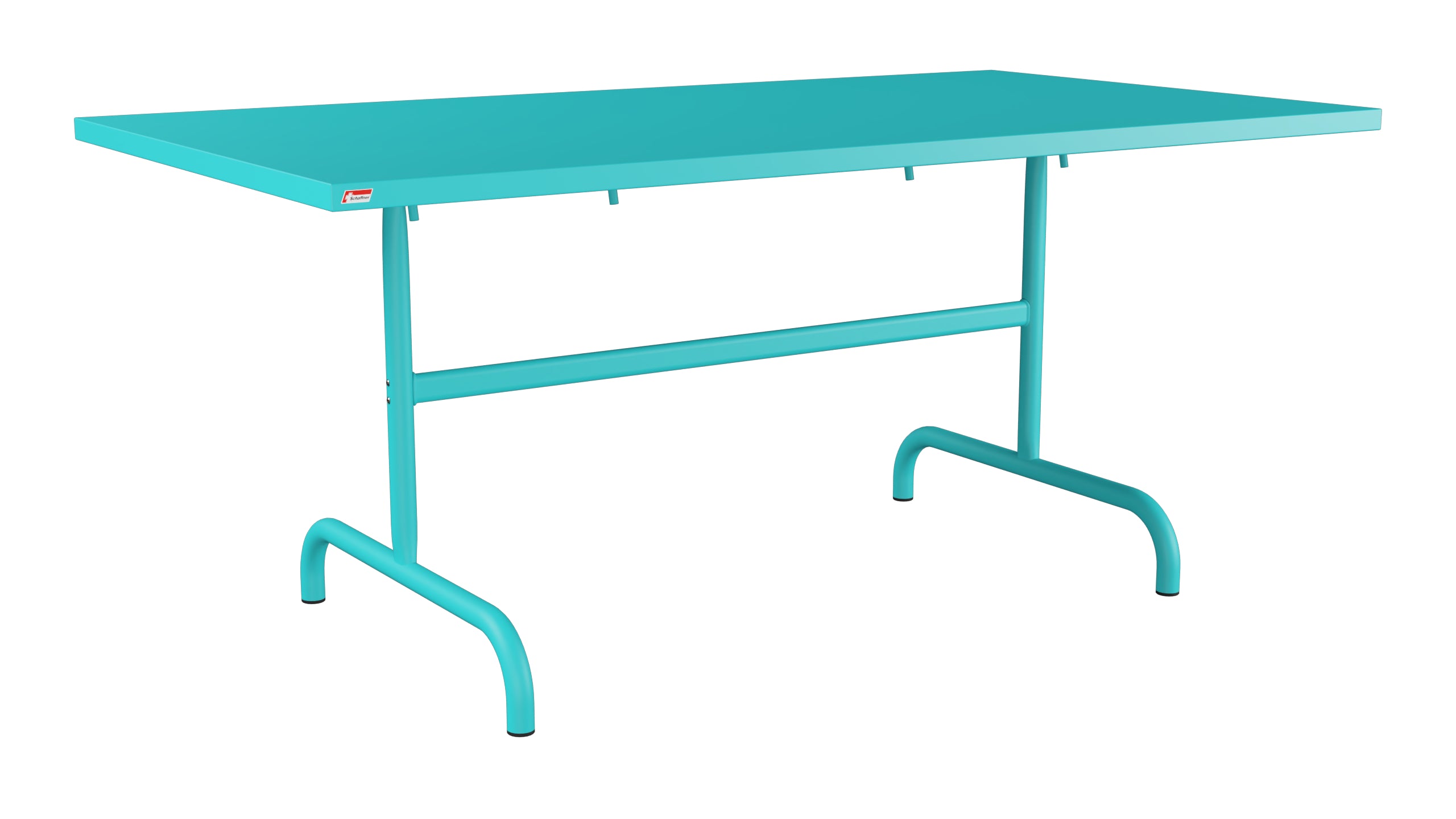 Säntis Metall-Gartentisch 165x90 klappbar in Türkis präsentiert im Onlineshop von KAQTU Design AG. Gartentisch ist von Schaffner
