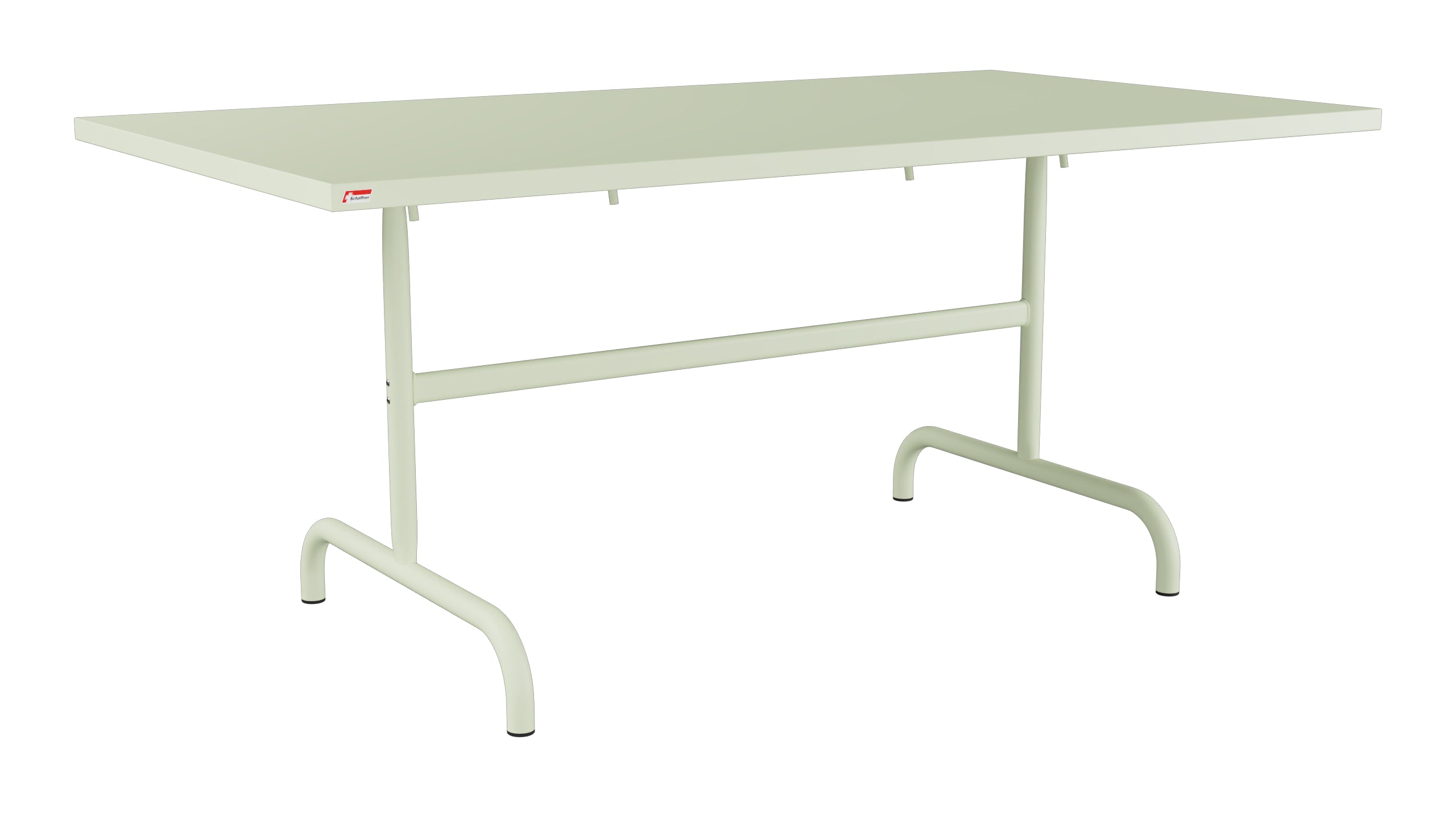 Säntis Metall-Gartentisch 165x90 klappbar in Pastellgrün präsentiert im Onlineshop von KAQTU Design AG. Gartentisch ist von Schaffner