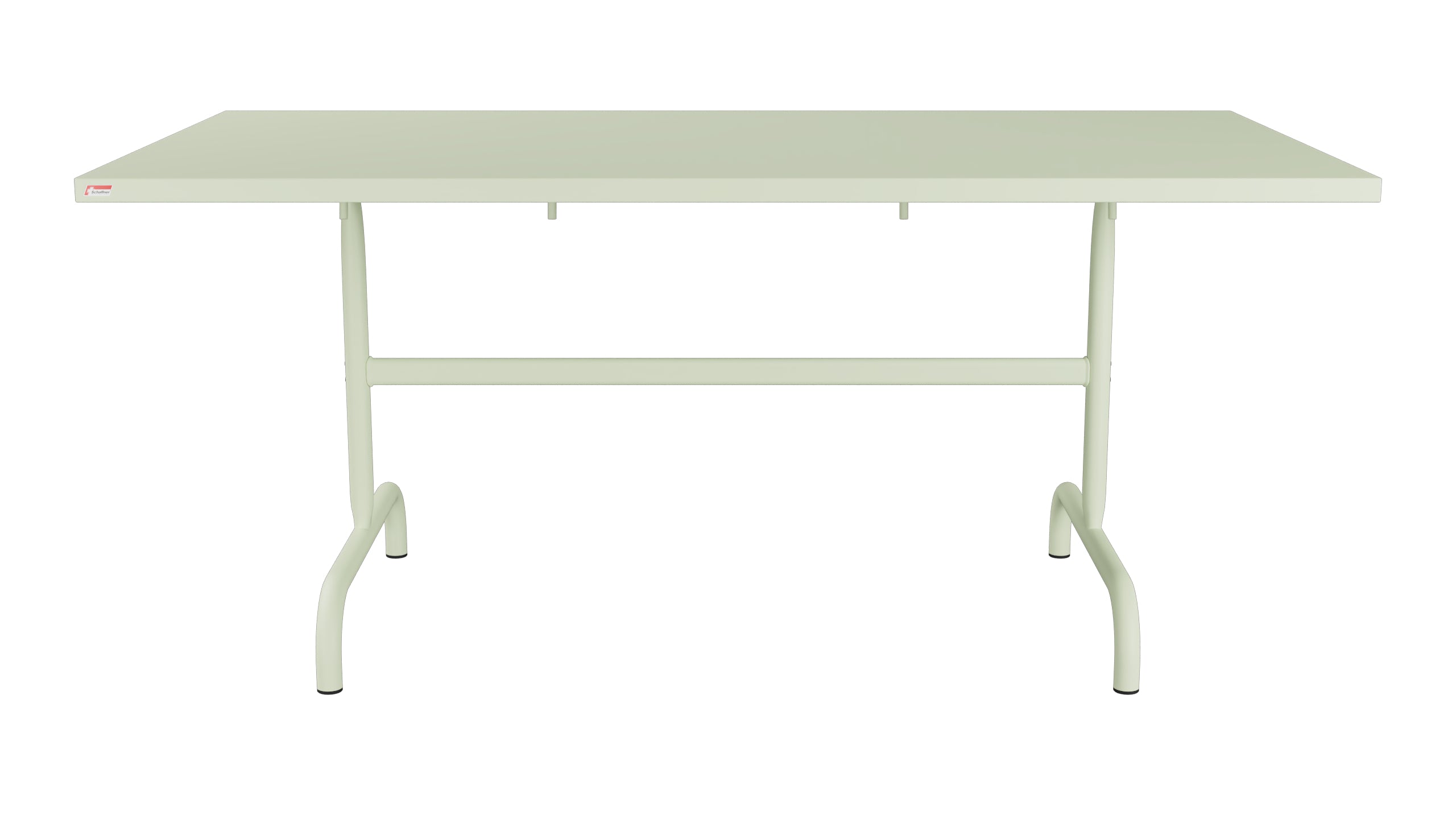 Säntis Metall-Gartentisch 165x90 klappbar in Pastellgrün präsentiert im Onlineshop von KAQTU Design AG. Gartentisch ist von Schaffner