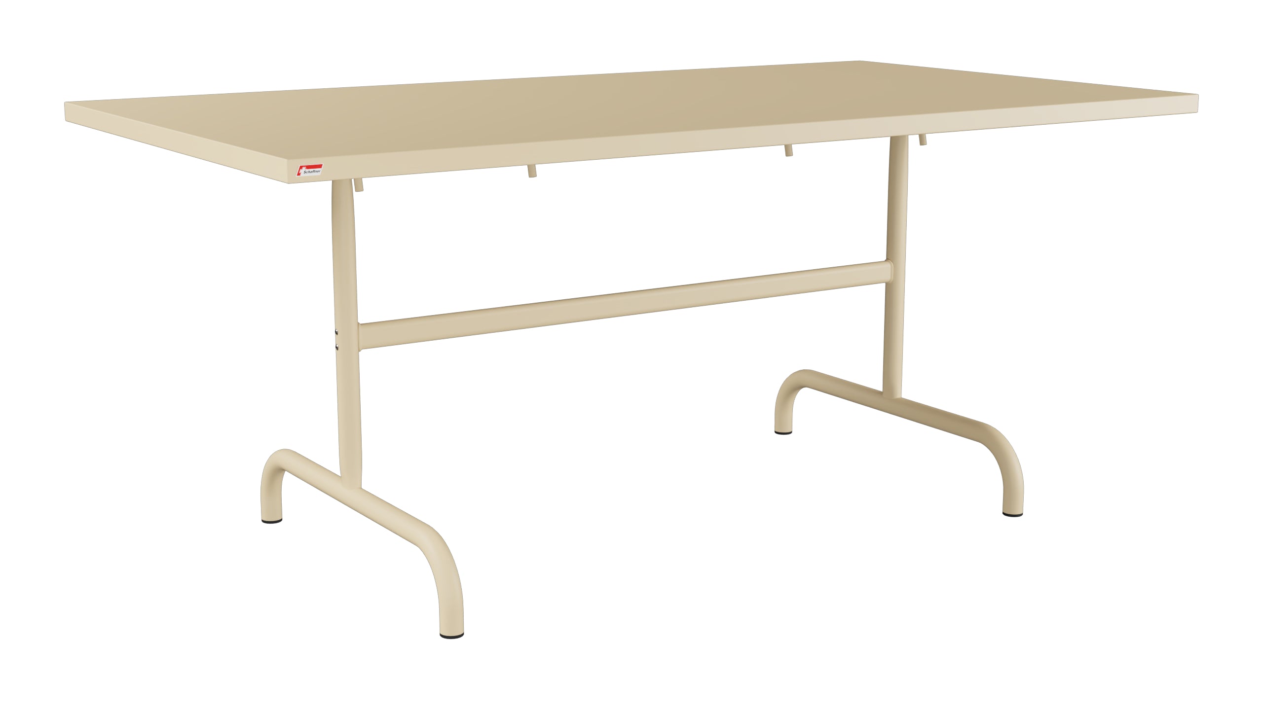 Säntis Metall-Gartentisch 165x90 klappbar in Pastellbraun präsentiert im Onlineshop von KAQTU Design AG. Gartentisch ist von Schaffner