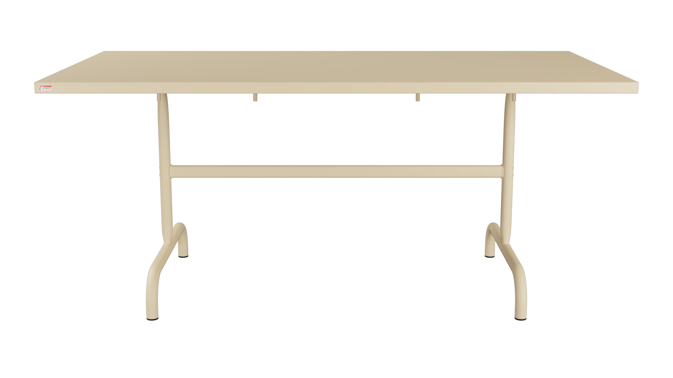 Säntis Metall-Gartentisch 165x90 klappbar in Pastellbraun präsentiert im Onlineshop von KAQTU Design AG. Gartentisch ist von Schaffner