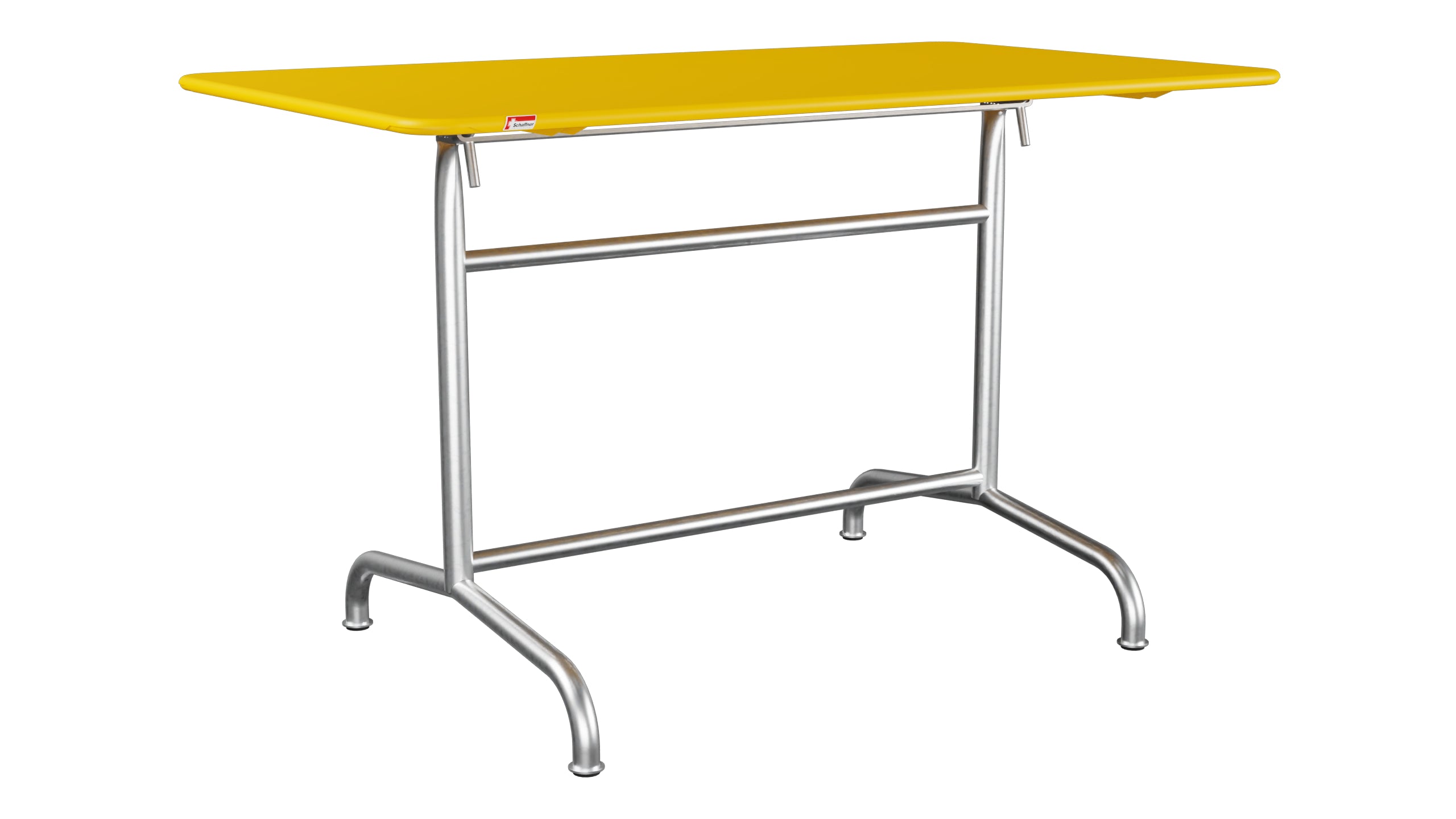 Rigi Metall-Gartentisch 120x70 klappbar in Gelb präsentiert im Onlineshop von KAQTU Design AG. Gartentisch ist von Schaffner